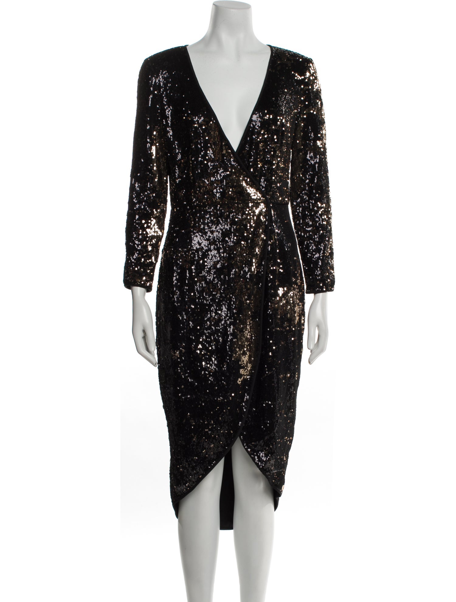 Halston Heritage Patterned Midi Length Dress