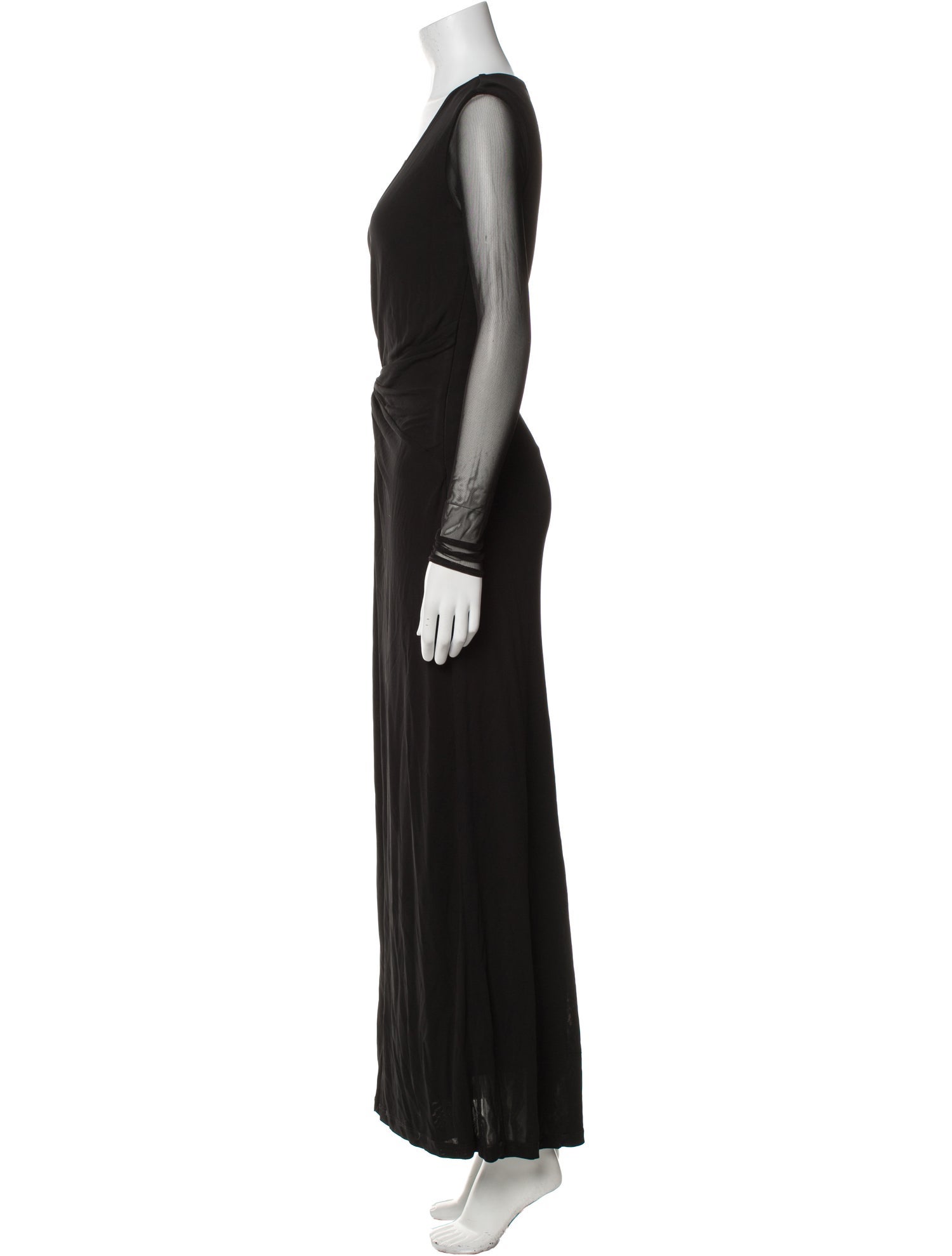Halston Heritage V-Neck Long Dress