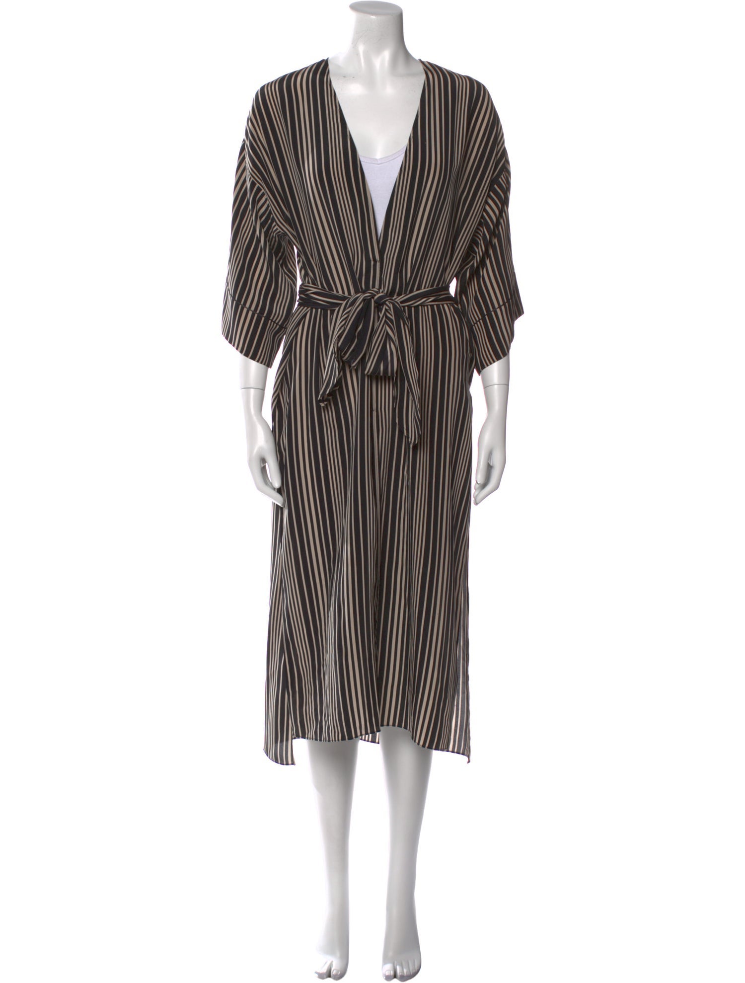 Halston Heritage Silk Midi Length Dress