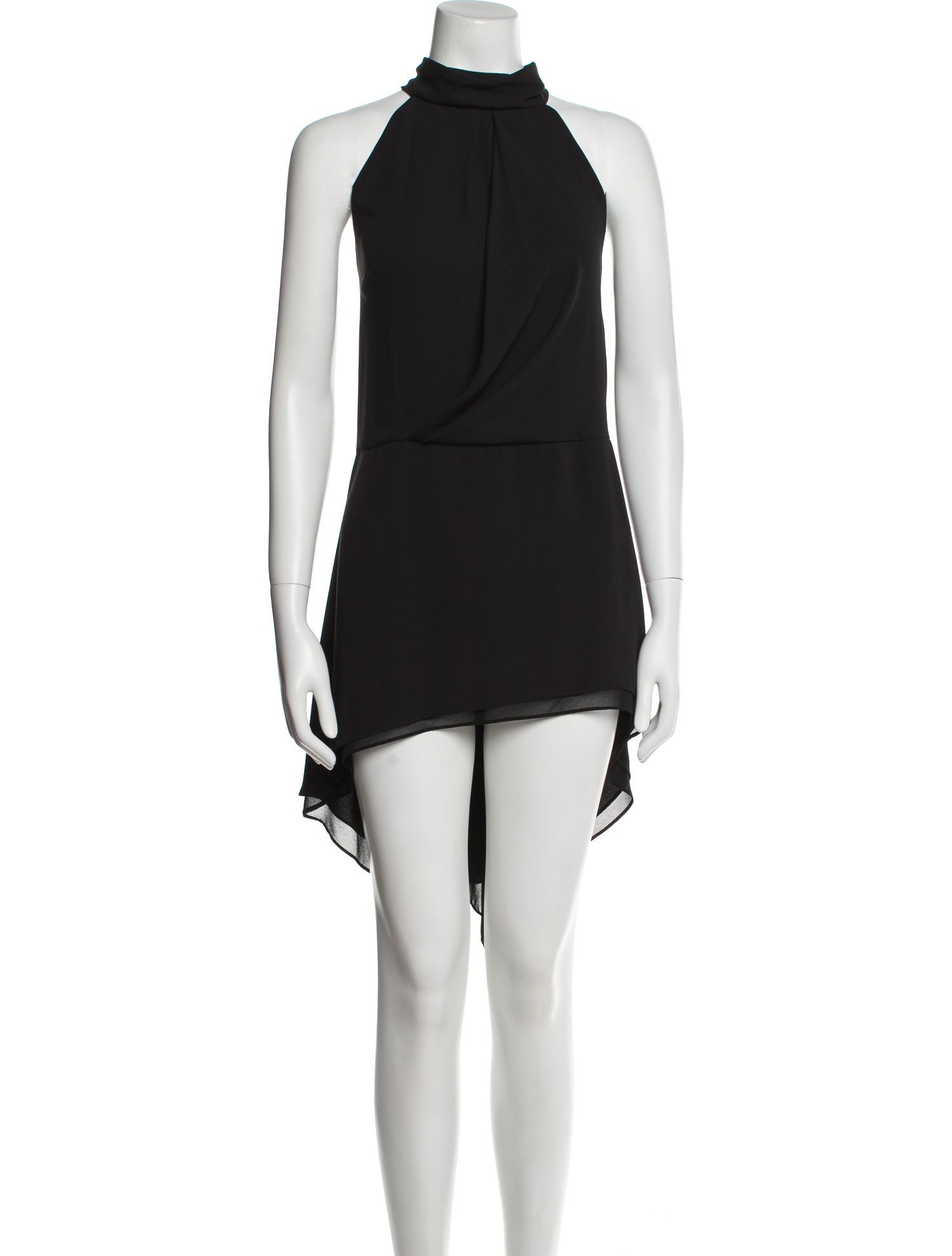 Halston Heritage Mock Neck Mini Dress