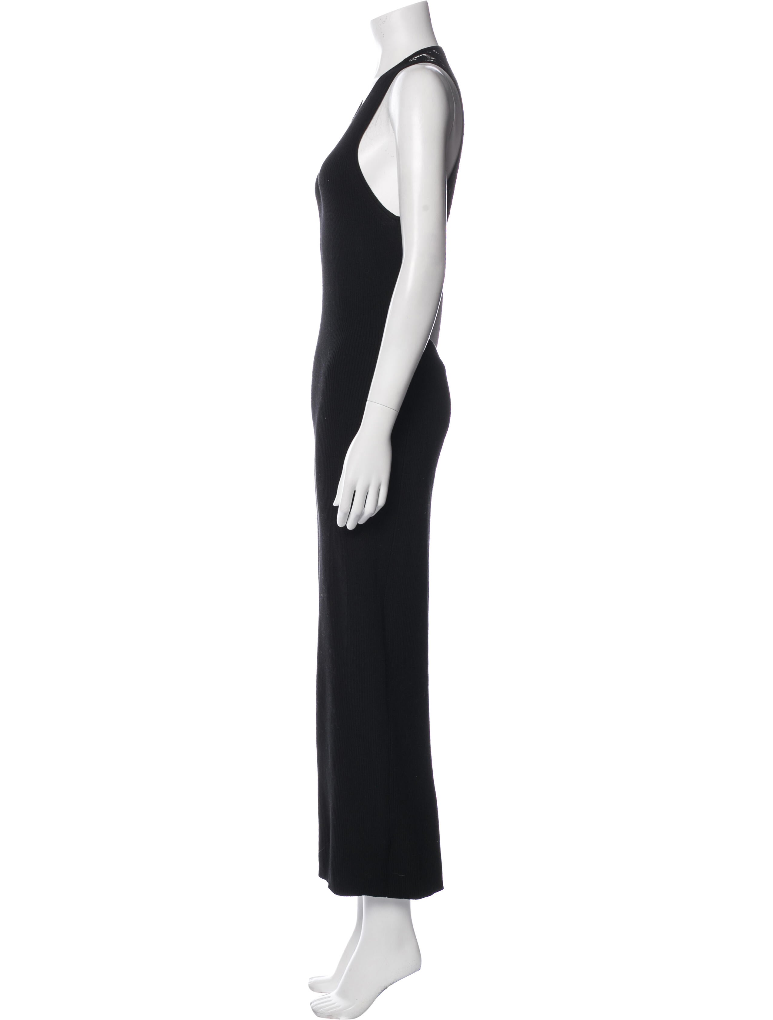 Halston Heritage Scoop Neck Long Dress