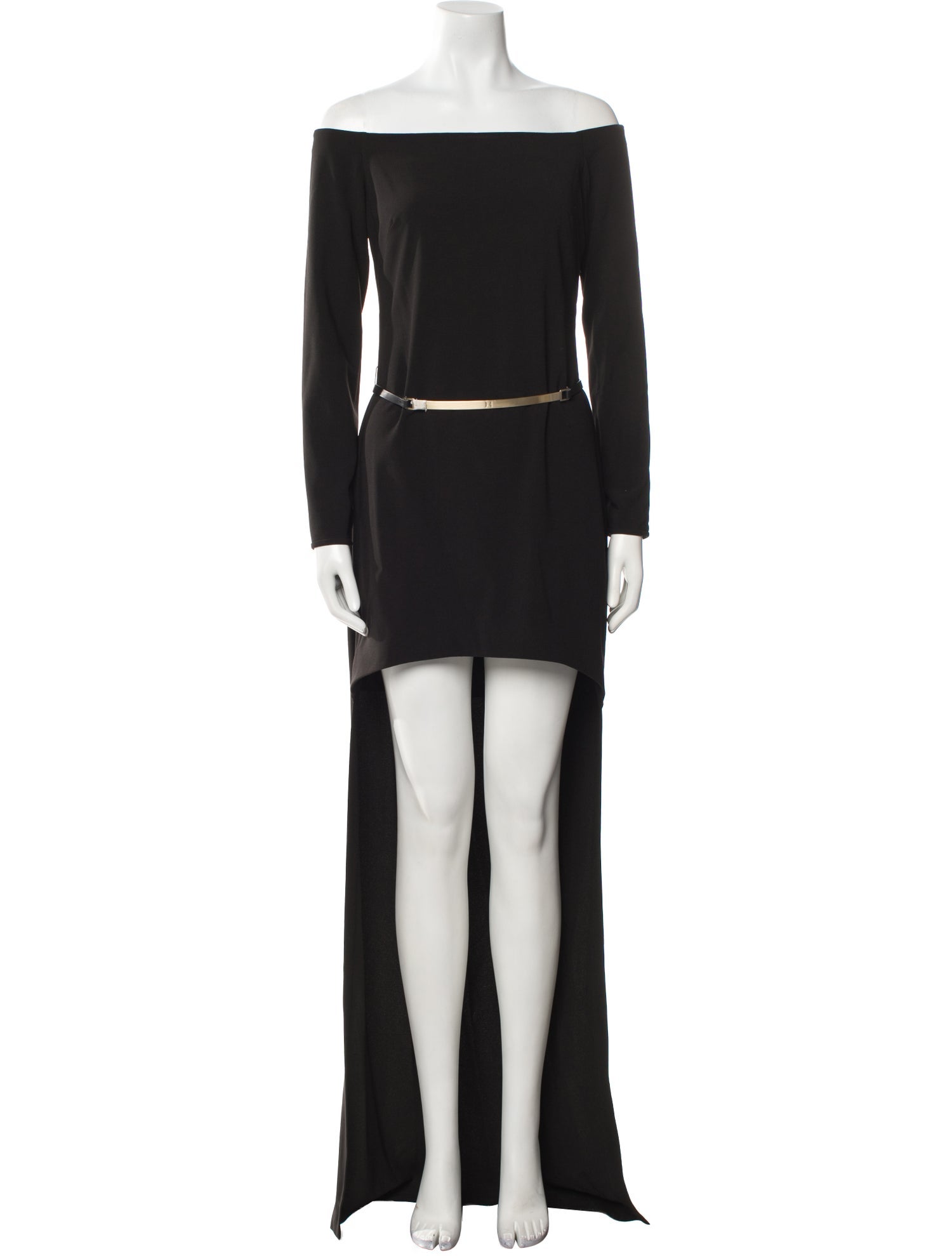 Halston Heritage Off-The-Shoulder Long Dress