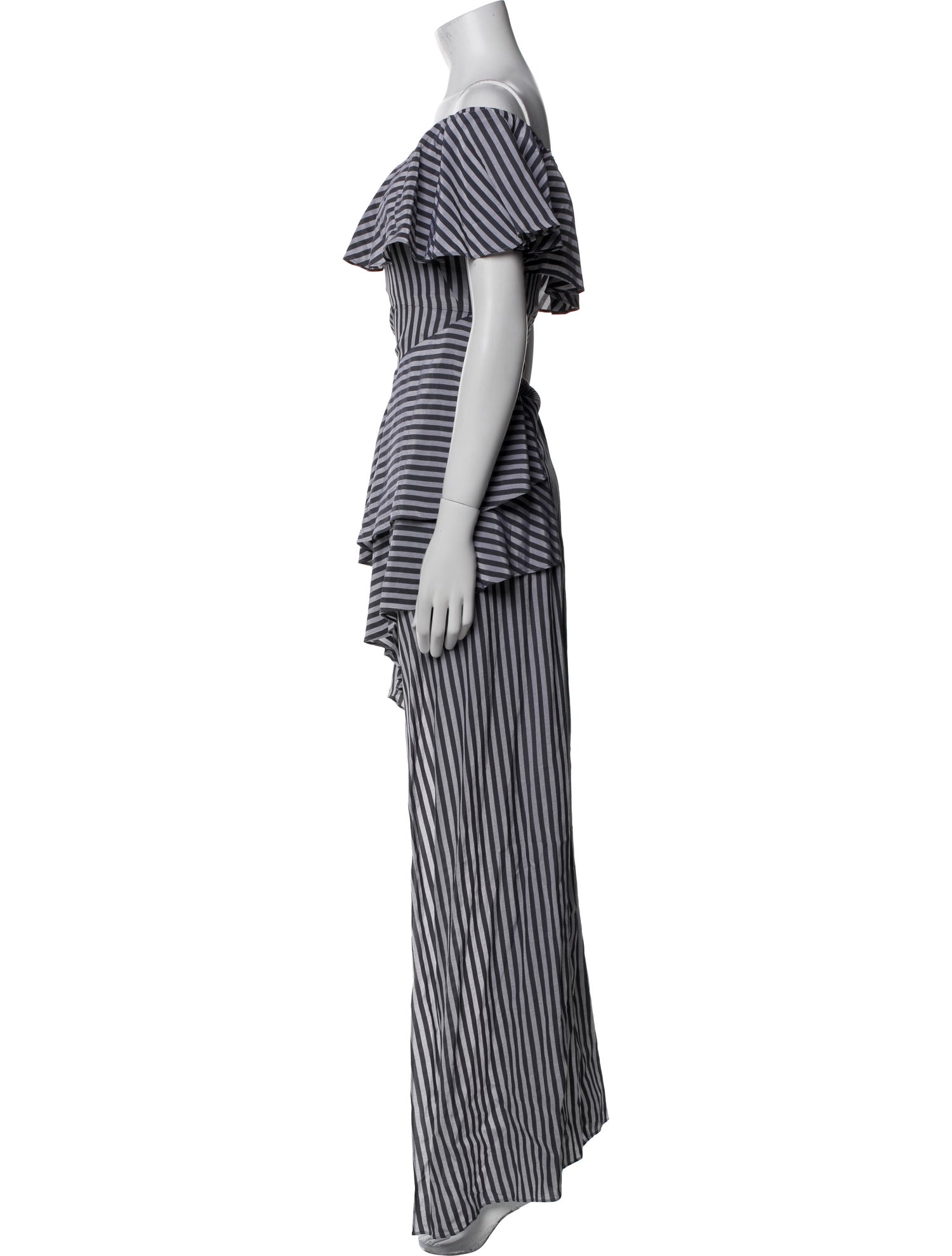 Halston Heritage Striped Long Dress w/ Tags