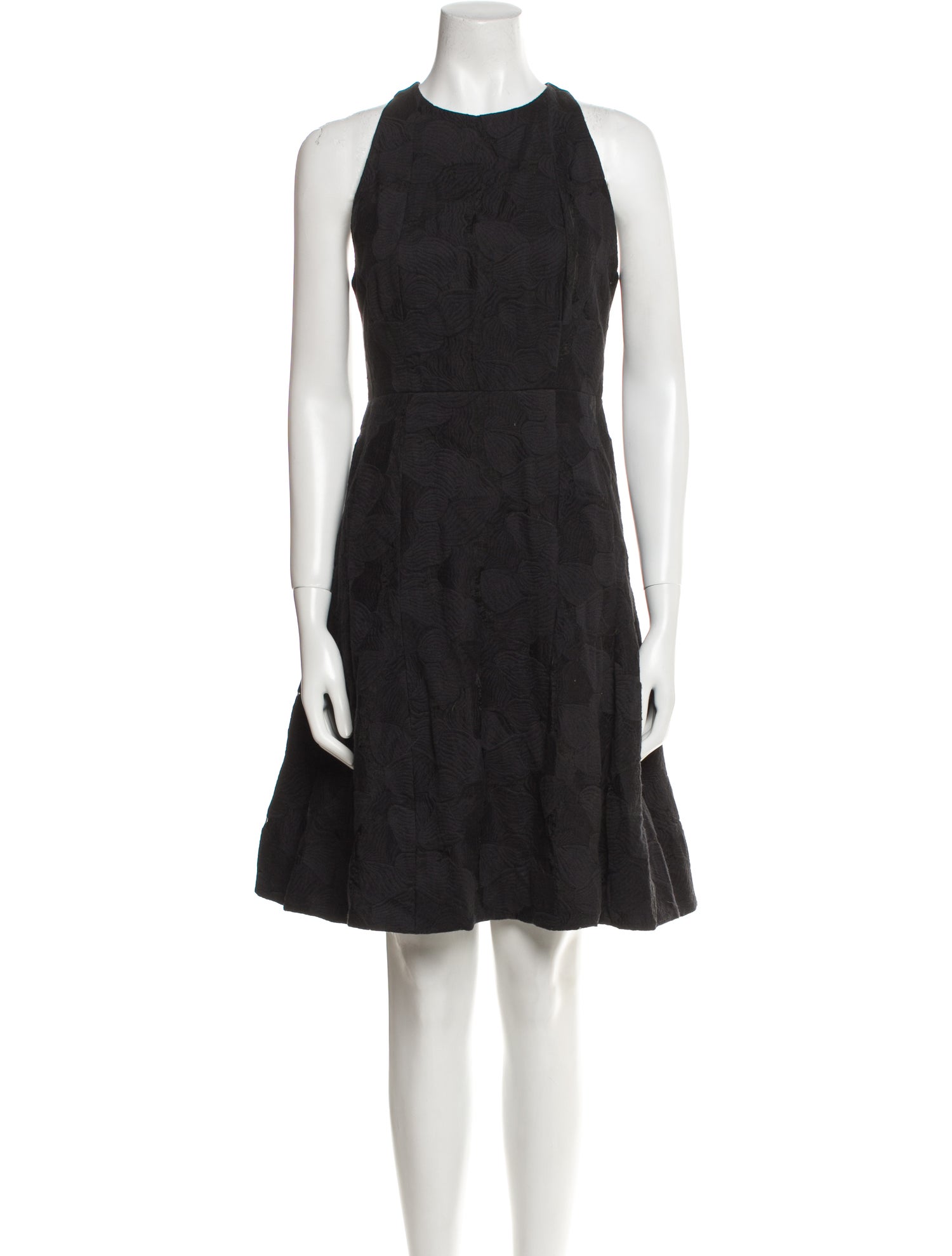 Halston Heritage Crew Neck Knee-Length Dress