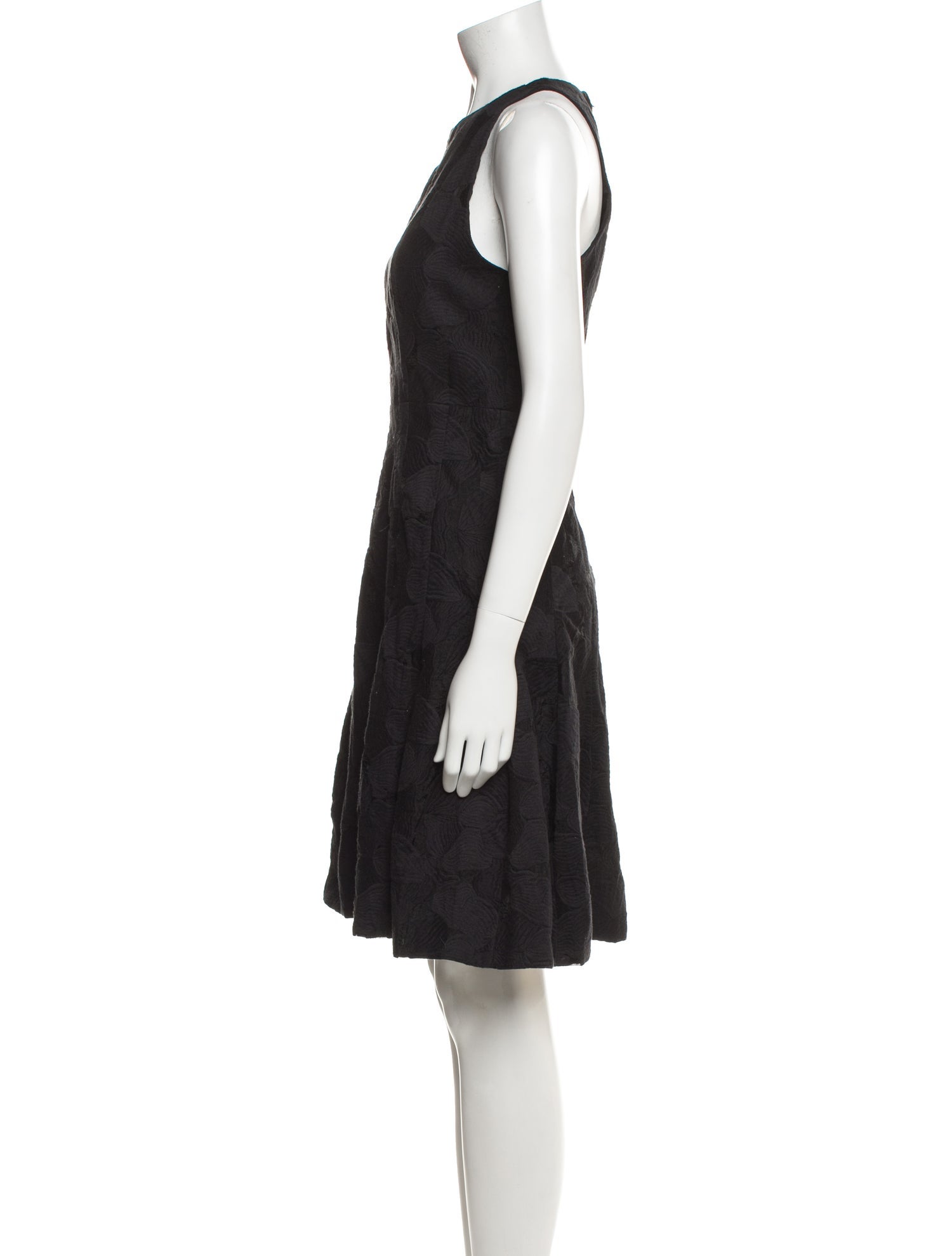 Halston Heritage Crew Neck Knee-Length Dress