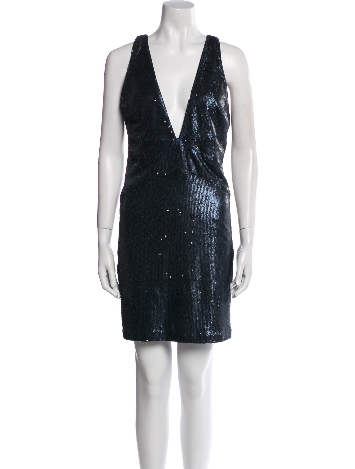 Halston Heritage V-Neck Mini Dress