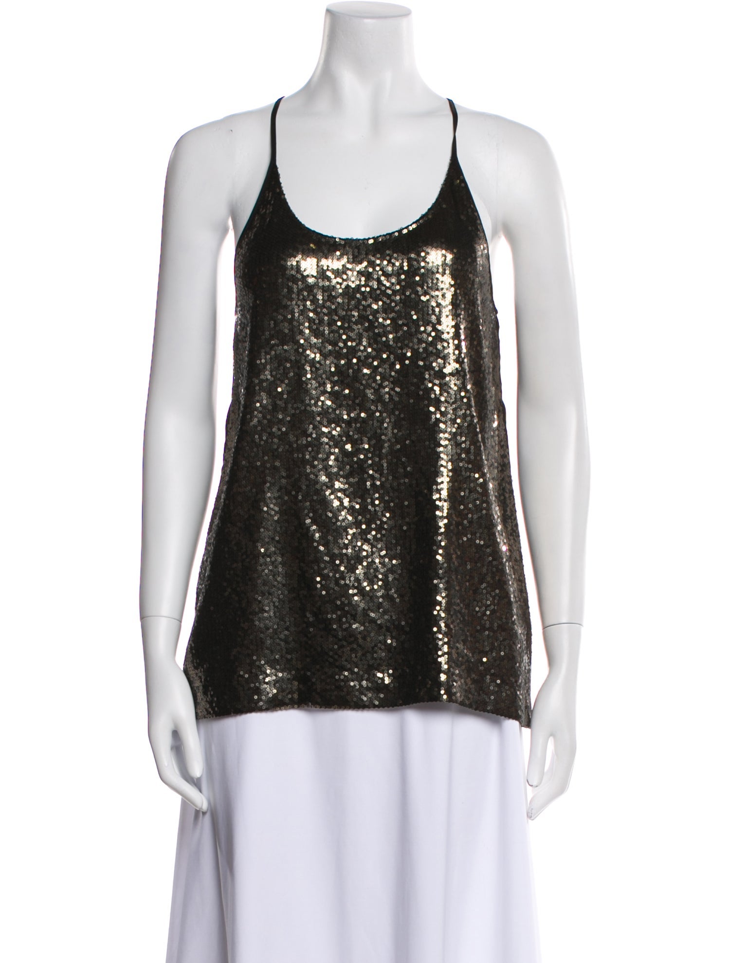 Halston Heritage Scoop Neck Sleeveless Top