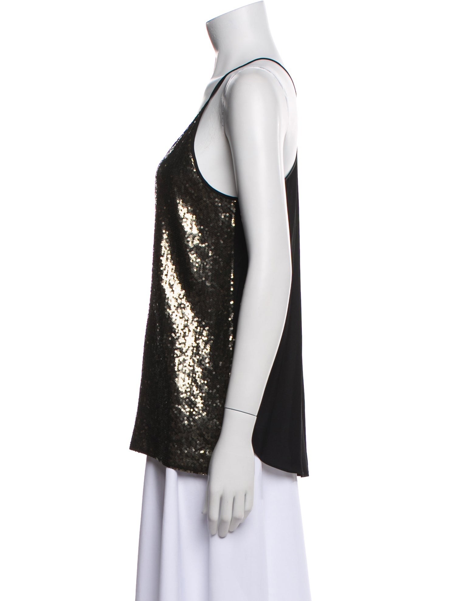 Halston Heritage Scoop Neck Sleeveless Top