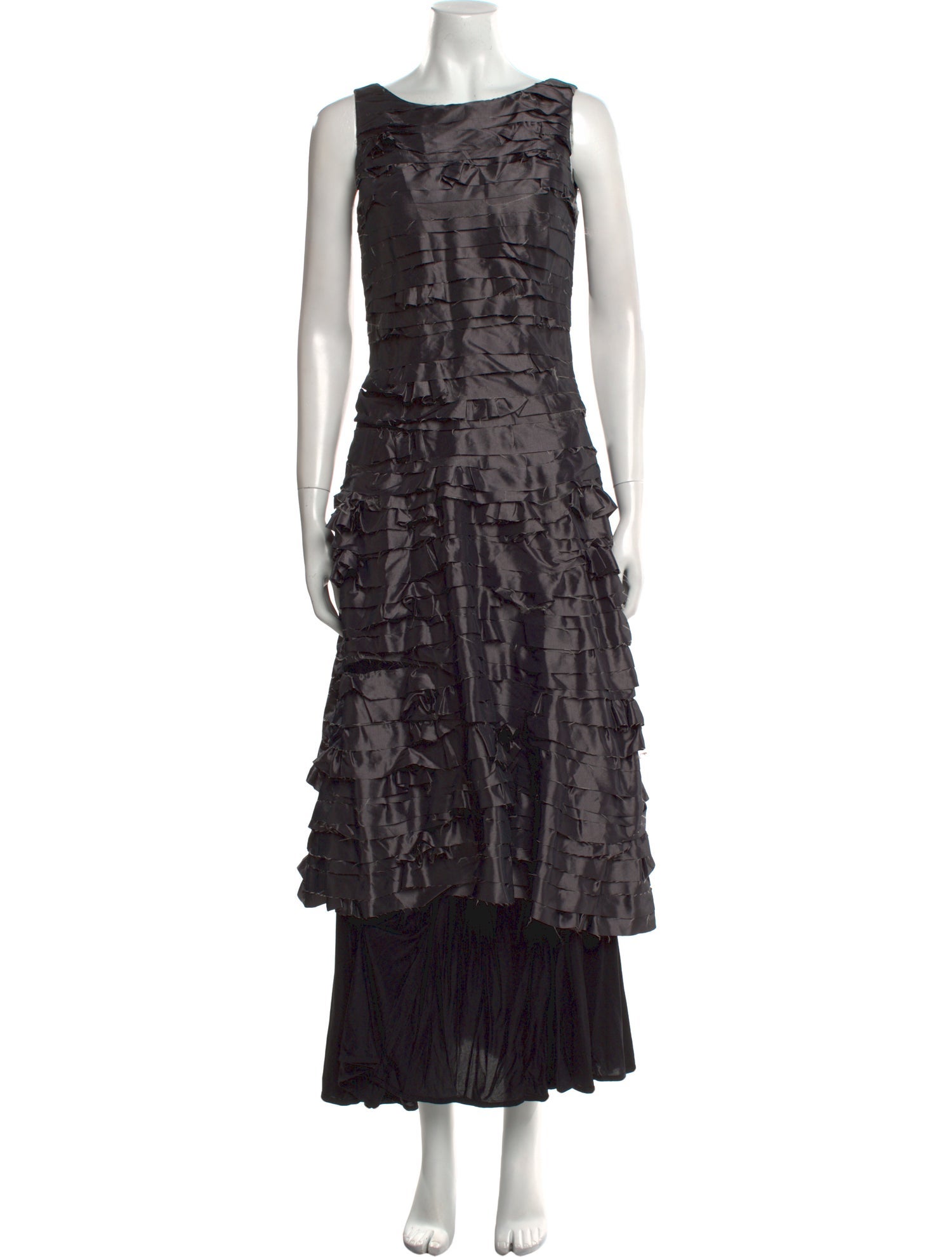 Halston Heritage Bateau Neckline Long Dress