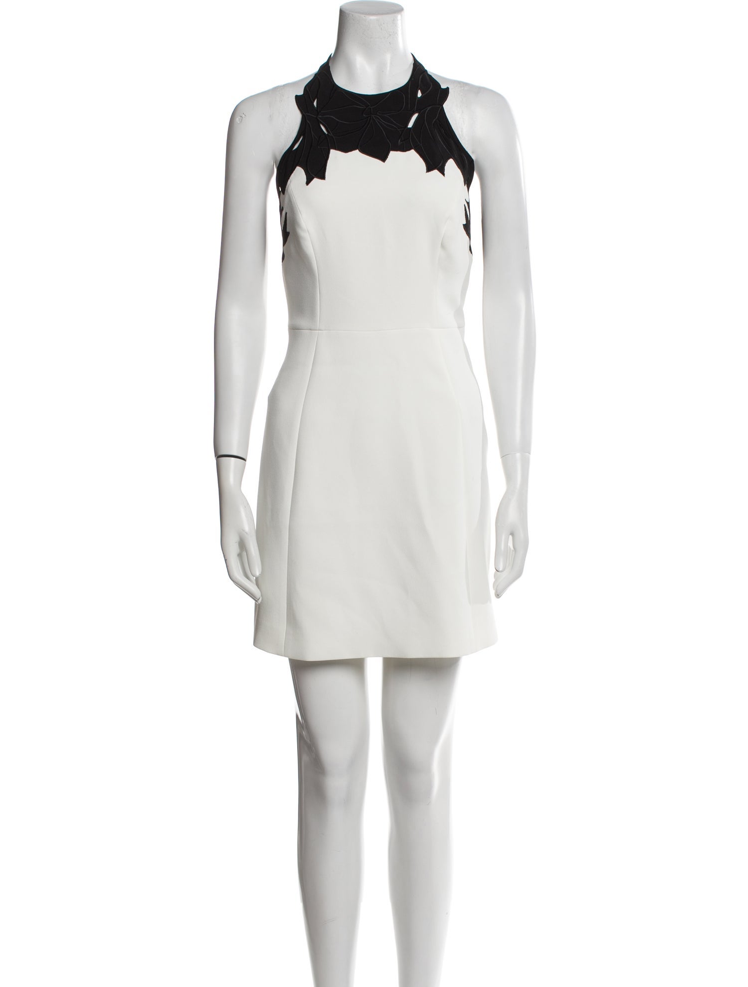 Halston Heritage Crew Neck Mini Dress