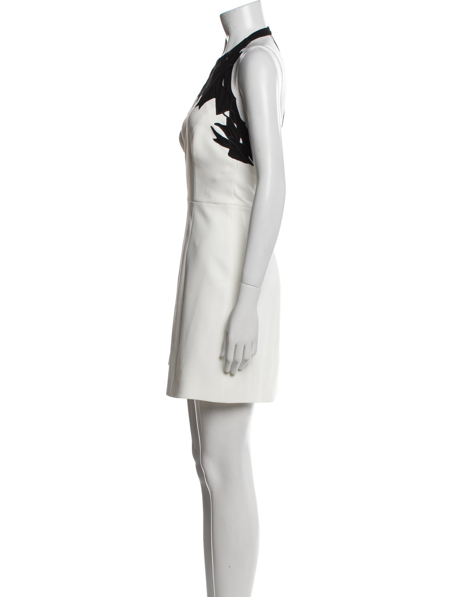 Halston Heritage Crew Neck Mini Dress