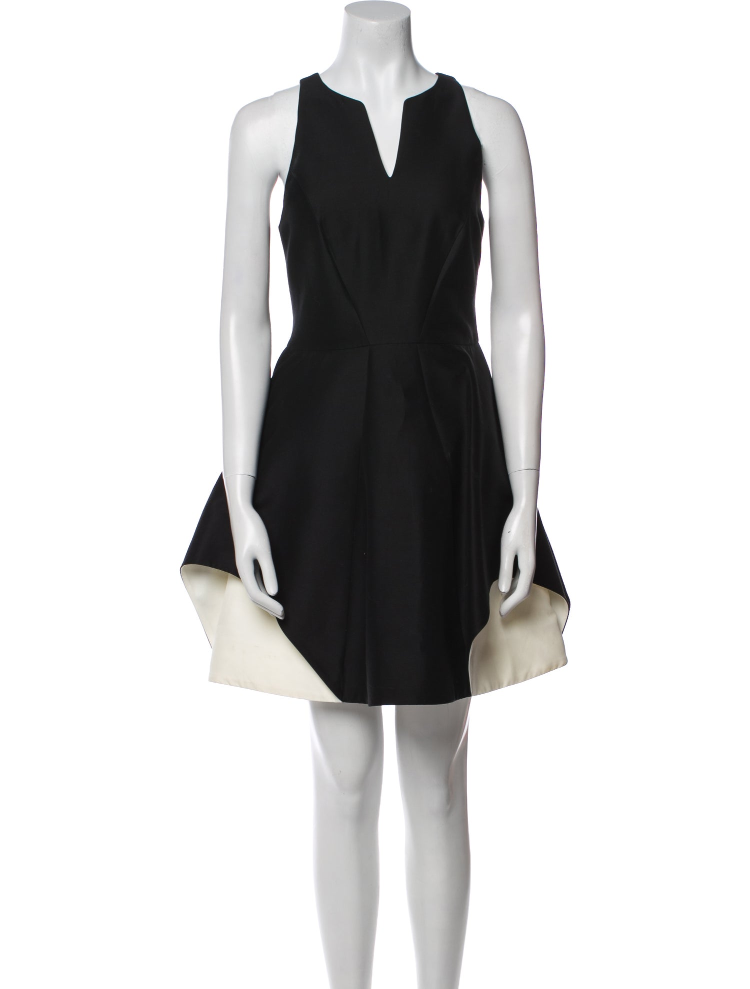 Halston Heritage V-Neck Mini Dress