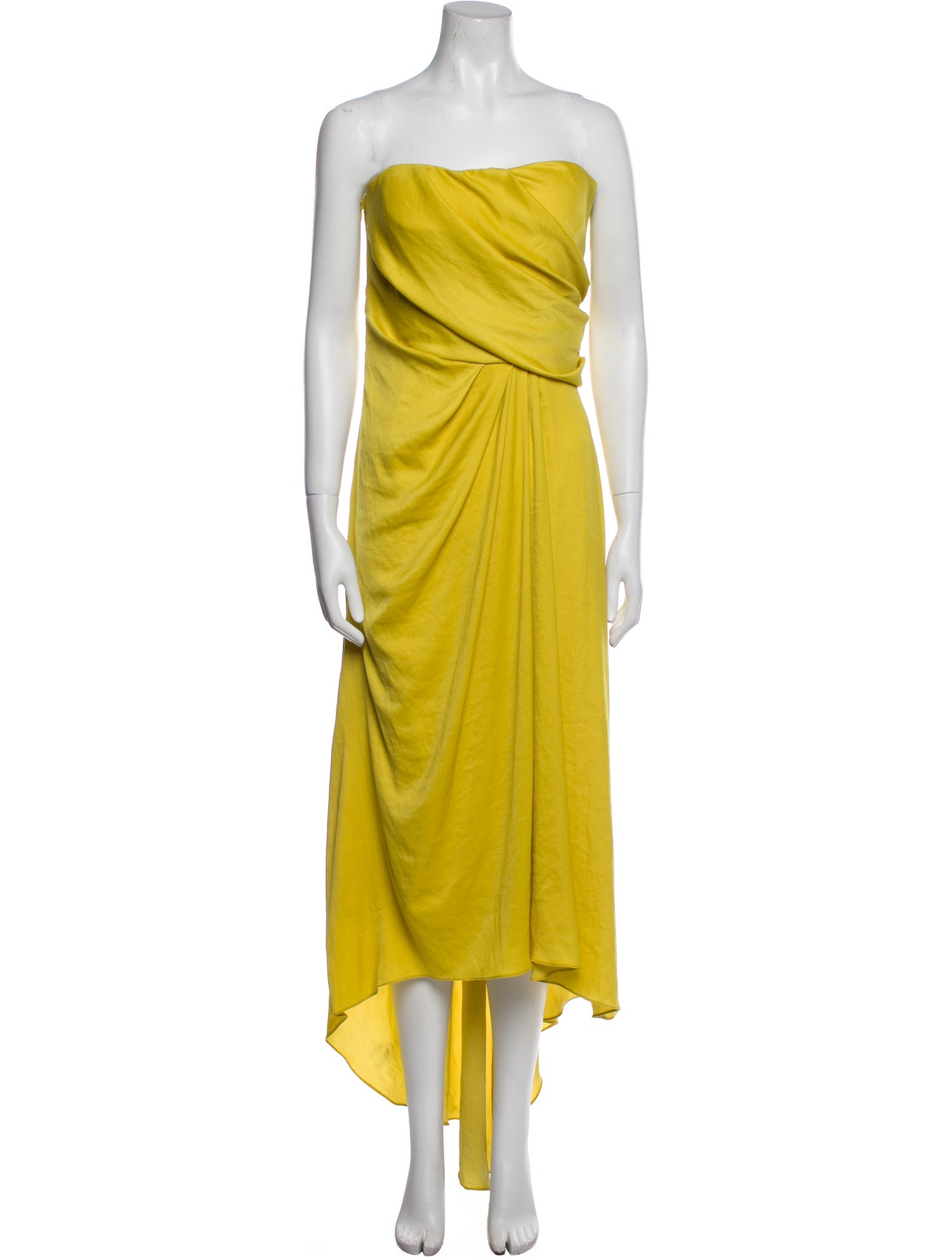 Halston Heritage Strapless Midi Length Dress