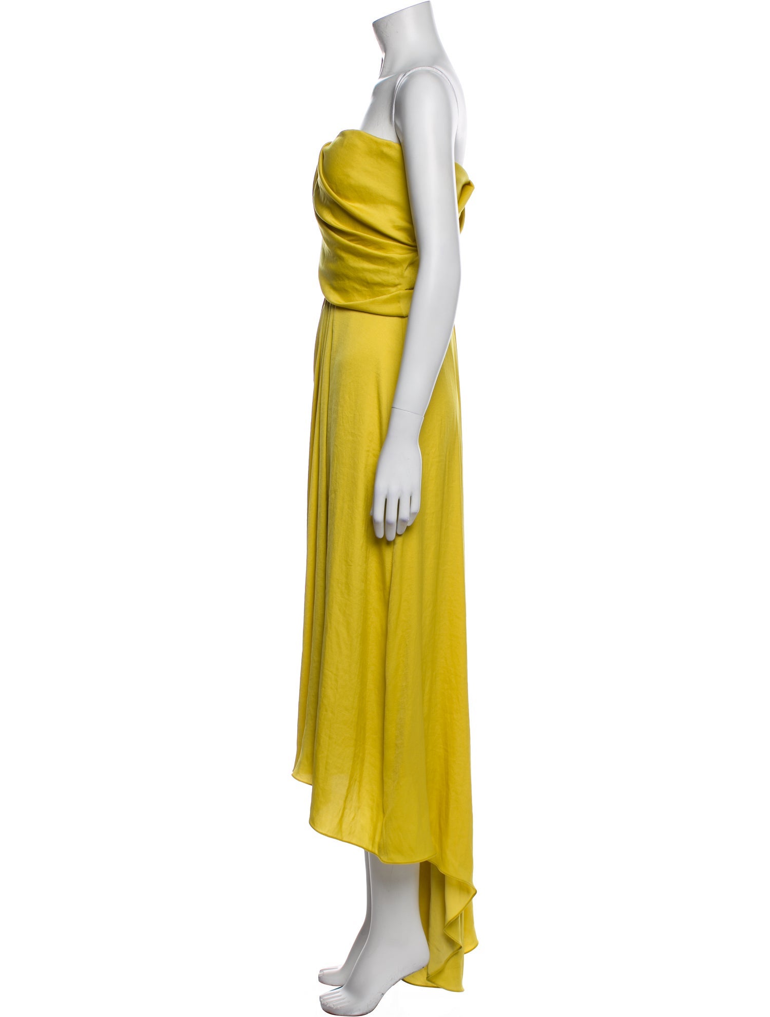 Halston Heritage Strapless Midi Length Dress