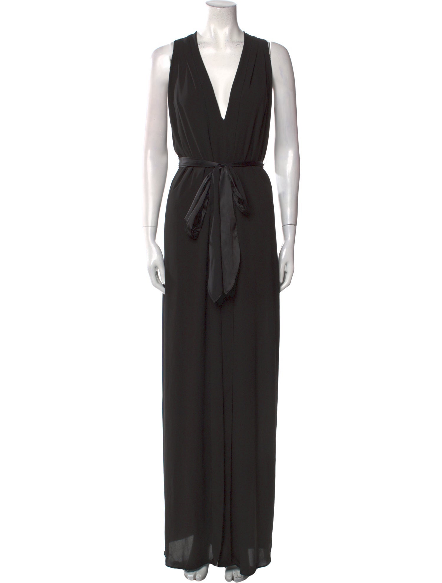 Halston Heritage V-Neck Long Dress