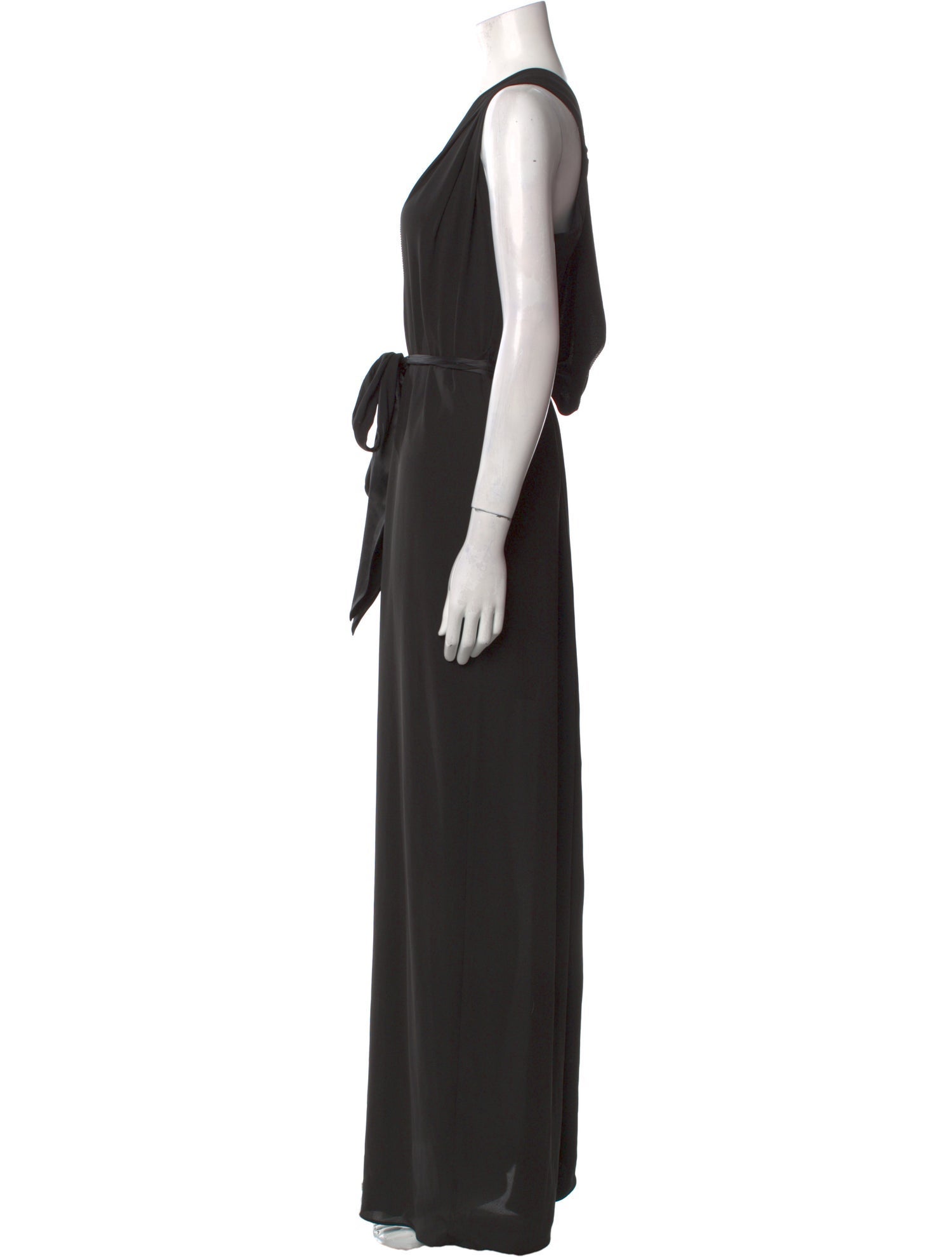 Halston Heritage V-Neck Long Dress