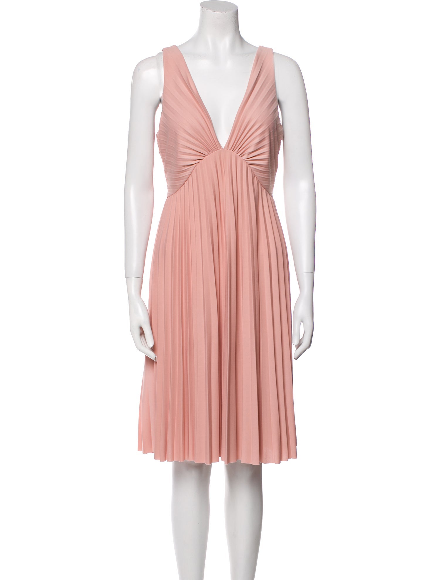 Halston Heritage V-Neck Knee-Length Dress w/ Tags