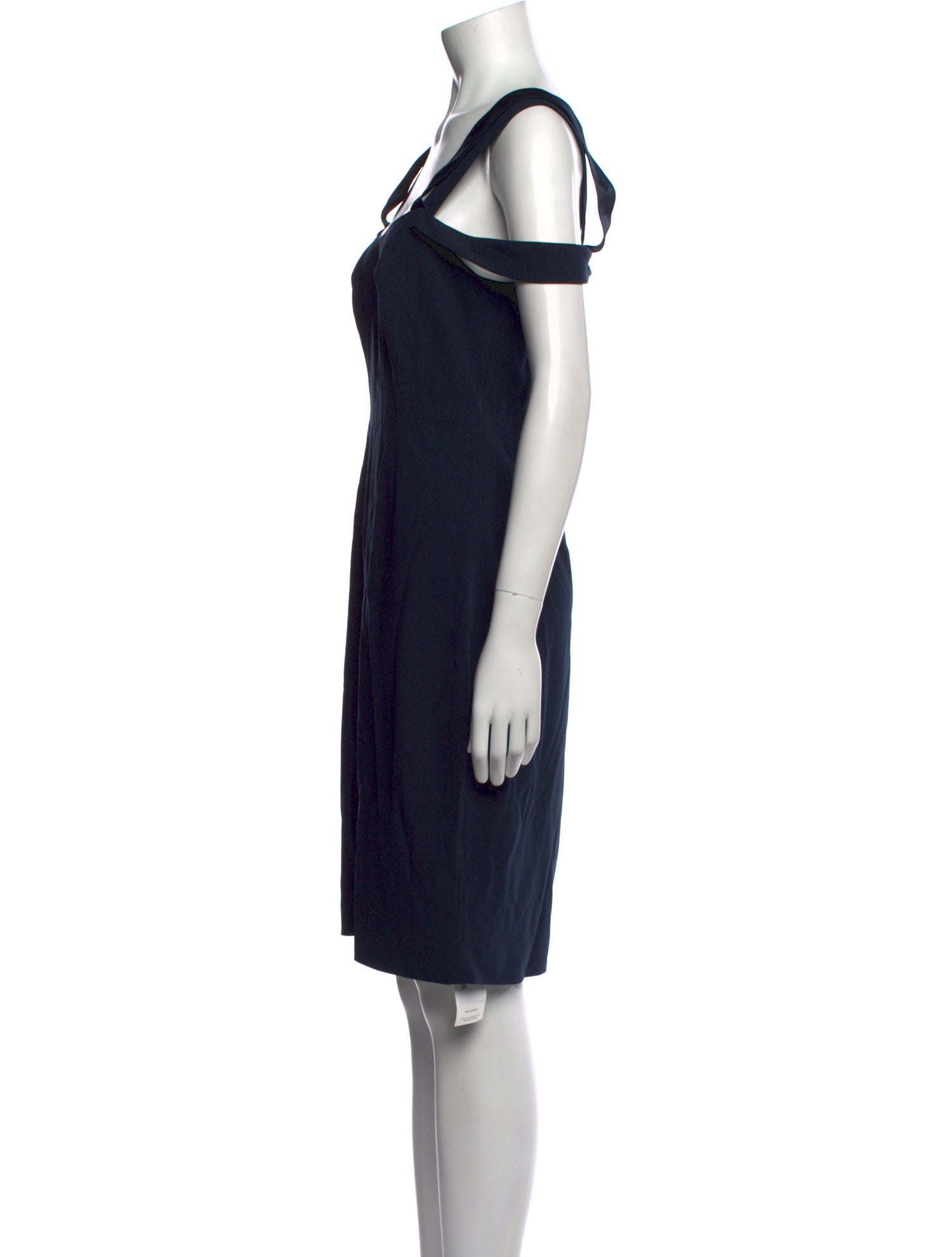 Halston Heritage Square Neckline Knee-Length Dress