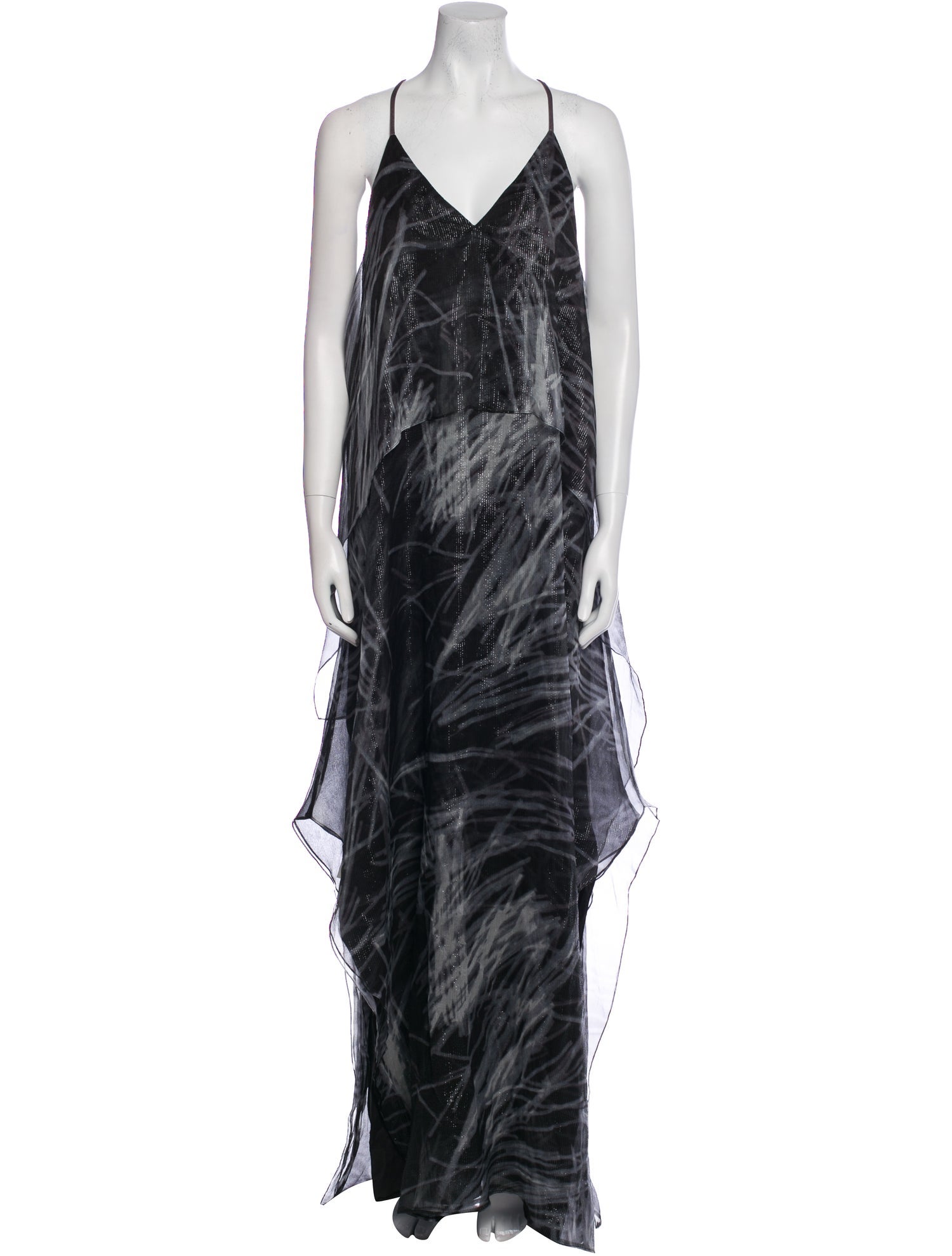 Halston Heritage Silk Long Dress