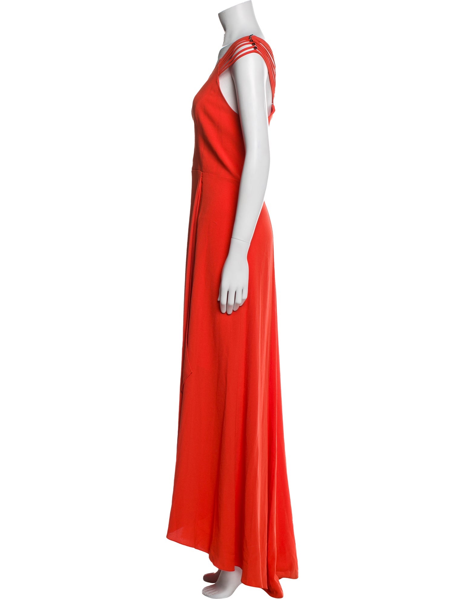Halston Heritage V-Neck Long Dress