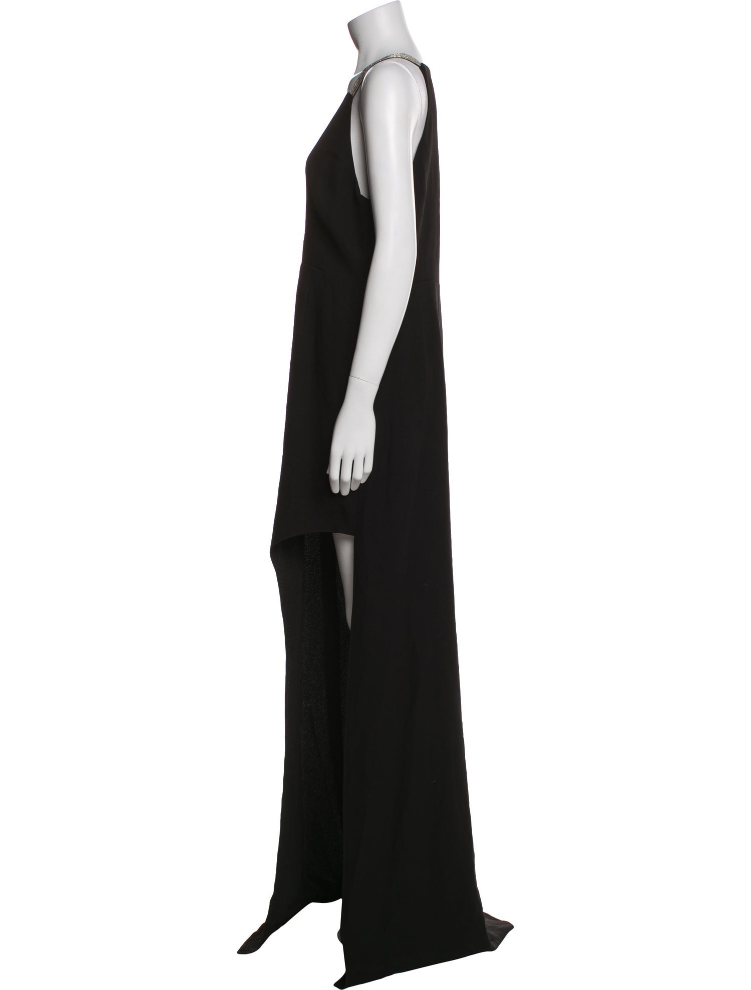 Halston Heritage V-Neck Long Dress