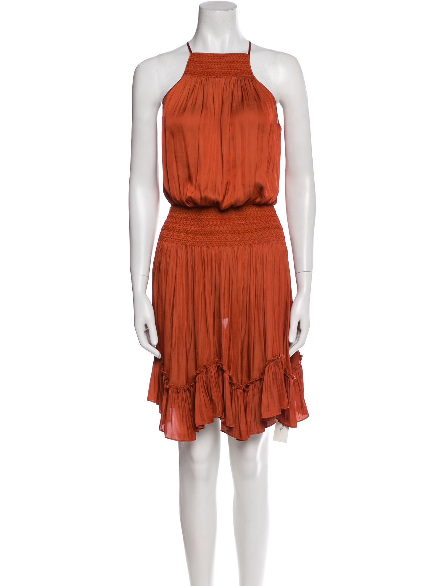 Halston Heritage Square Neckline Knee-Length Dress