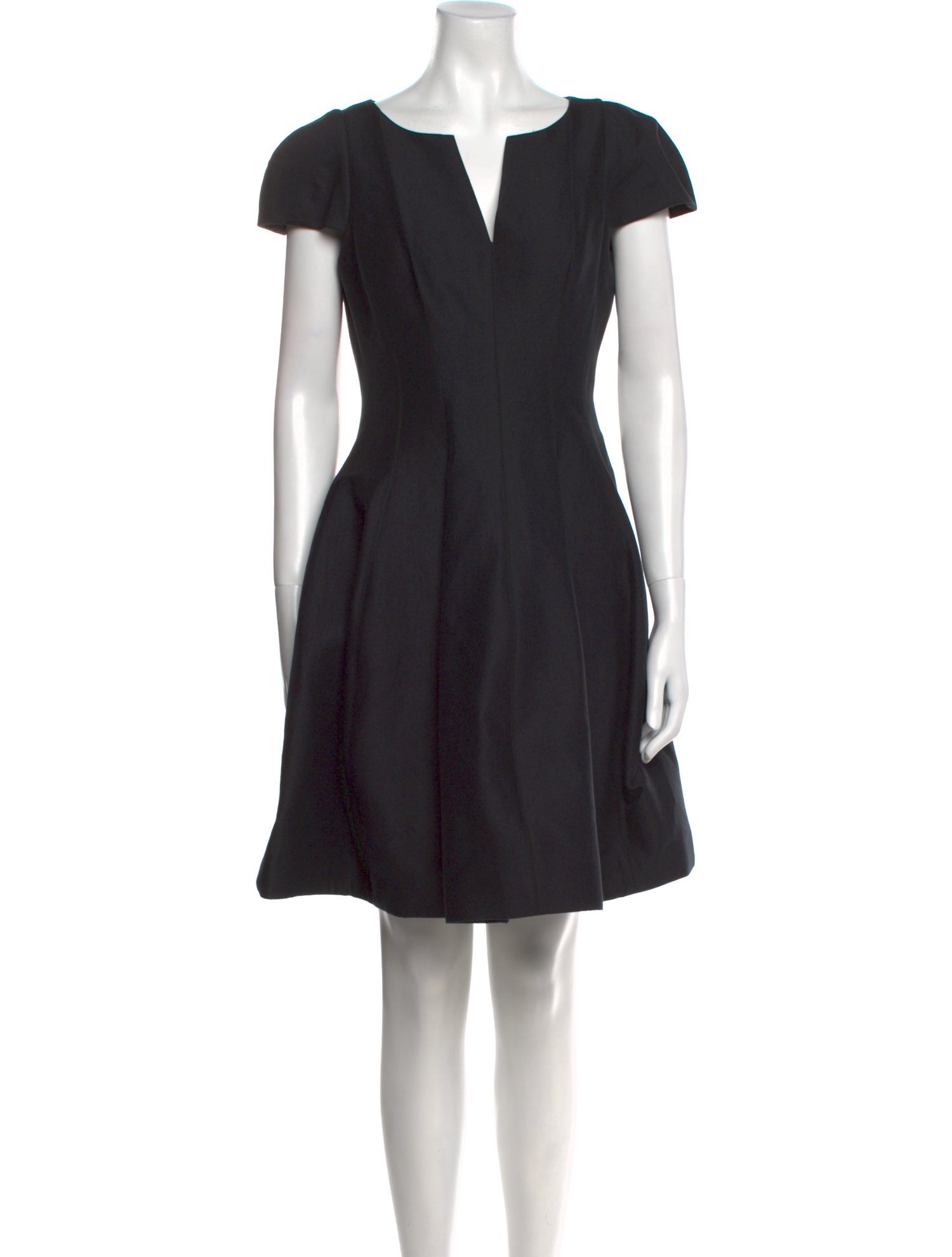 Halston Heritage V-Neck Knee-Length Dress