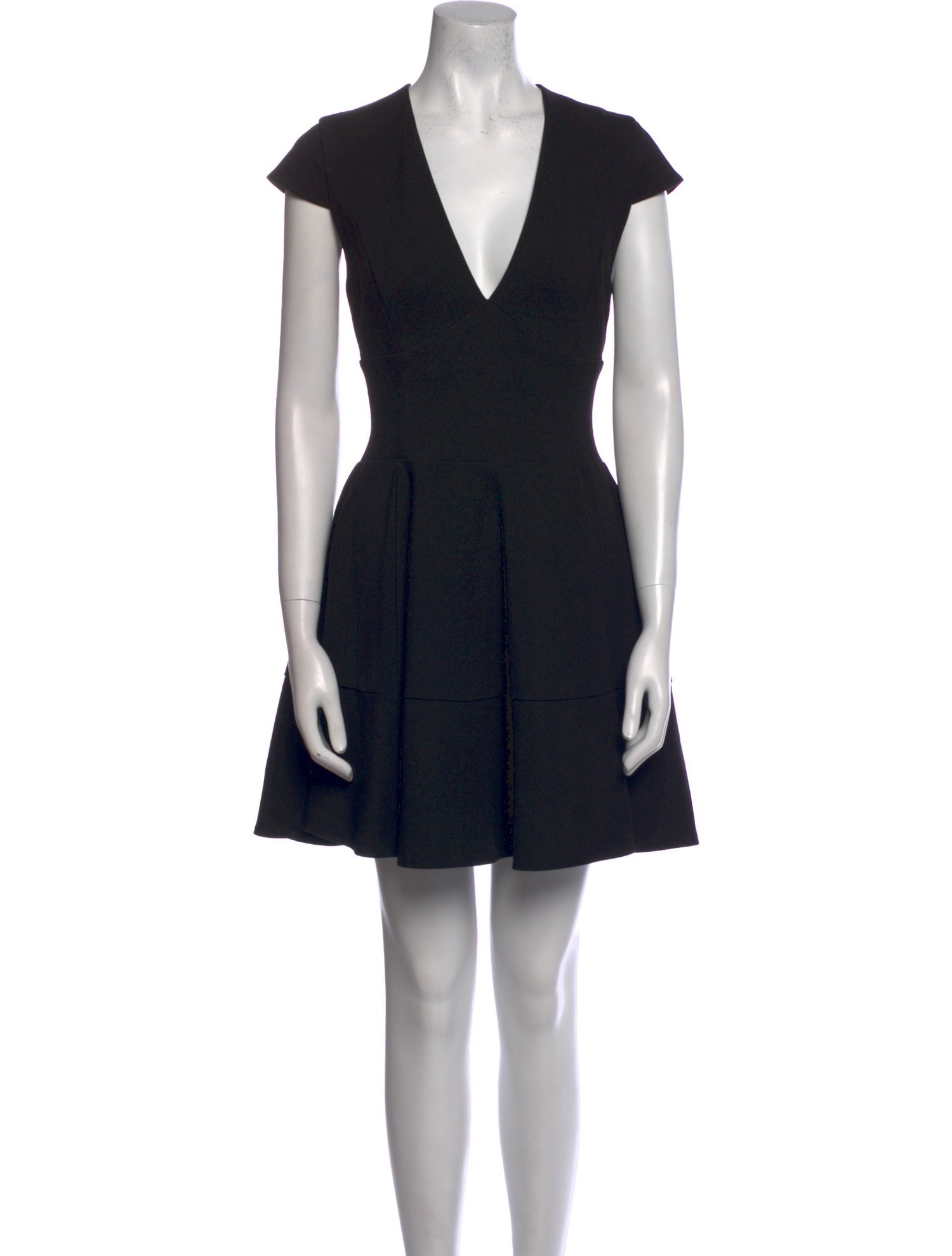 Halston Heritage V-Neck Mini Dress