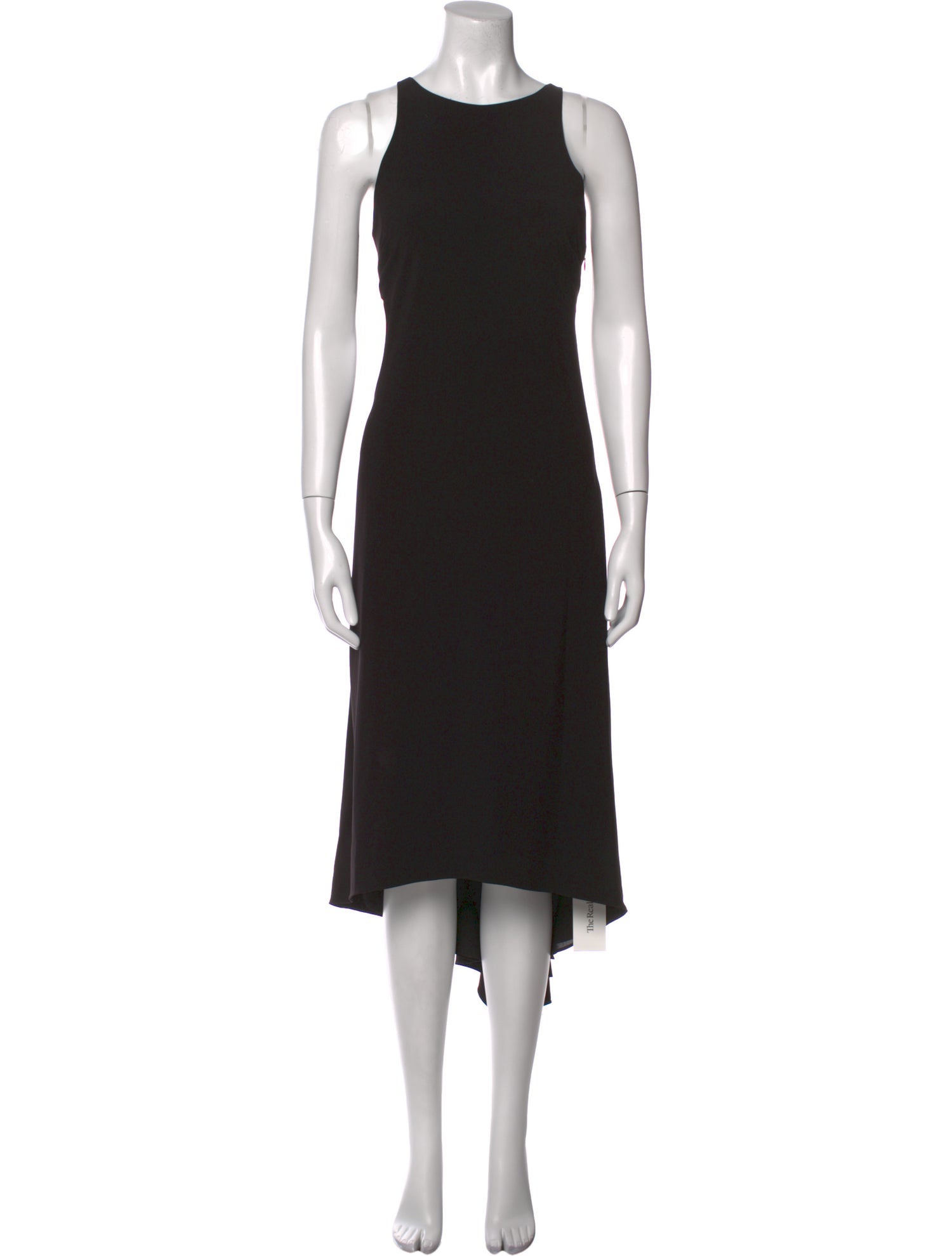 Halston Heritage Crew Neck Long Dress