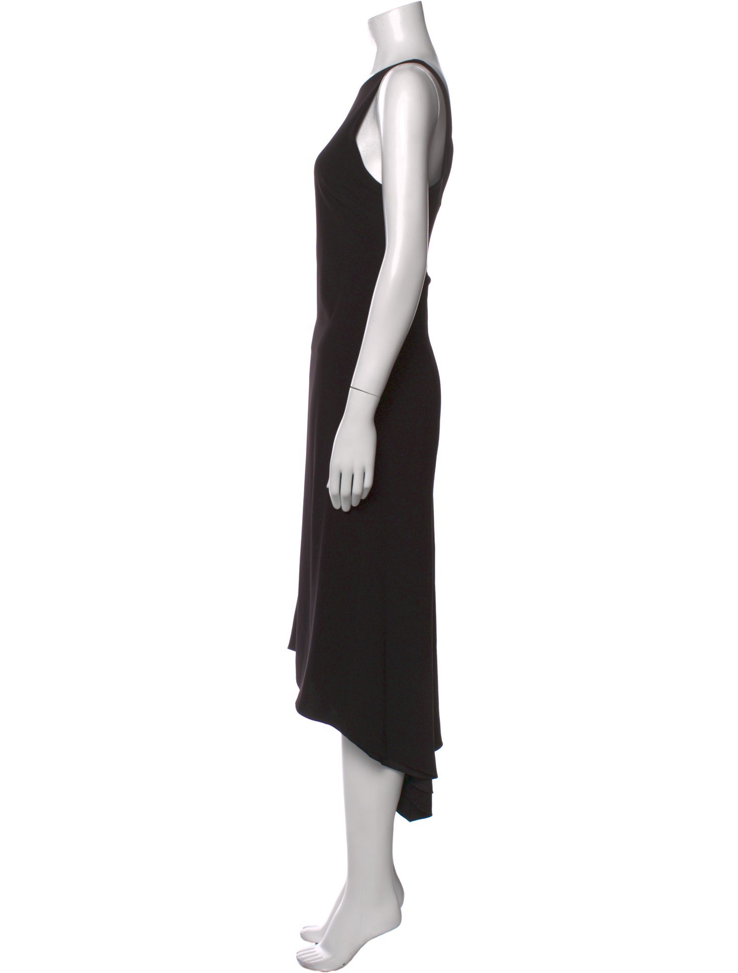 Halston Heritage Crew Neck Long Dress