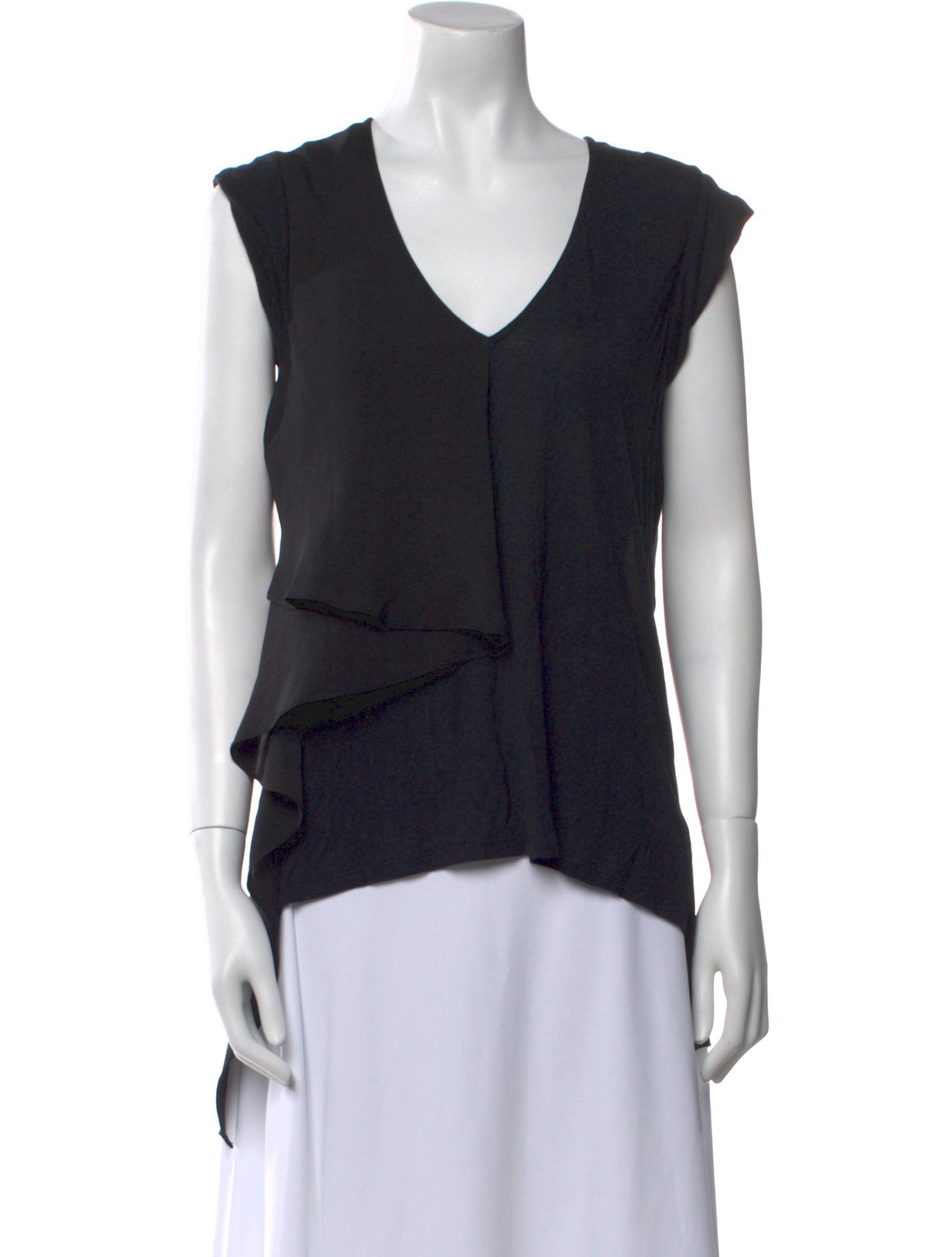 Halston Heritage V-Neck Sleeveless Blouse