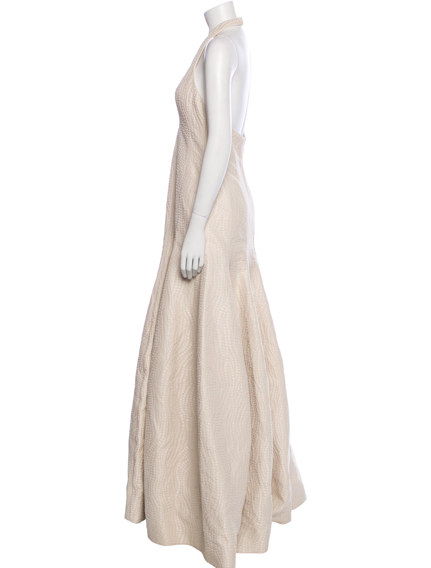 Halston Heritage Halterneck Long Dress