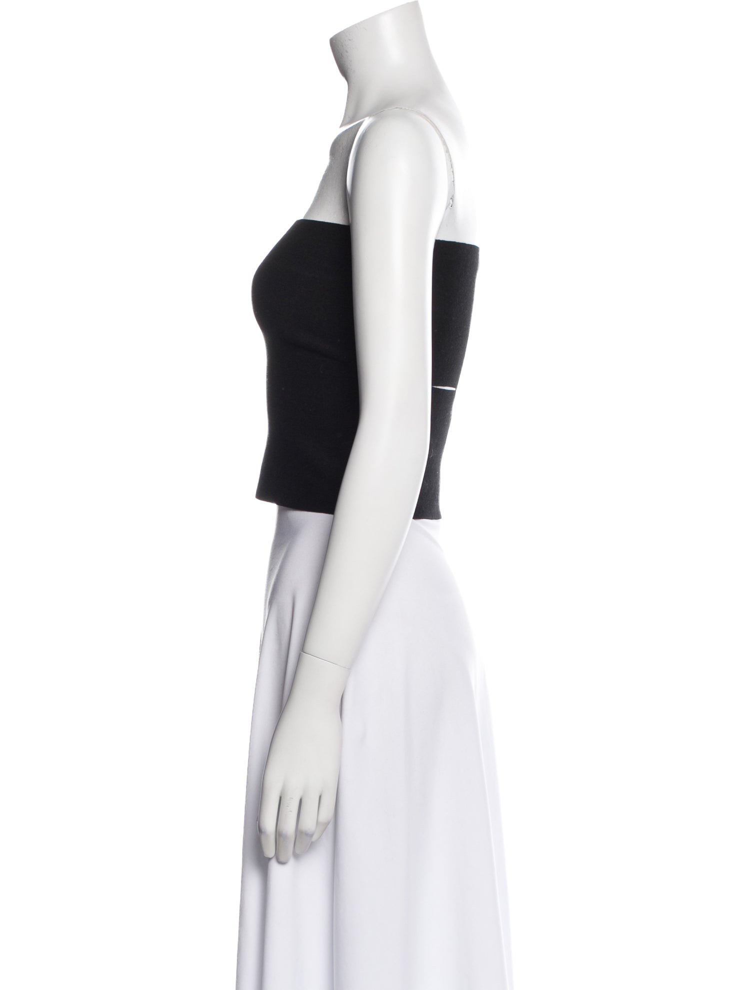 Halston Heritage Strapless Crop Top