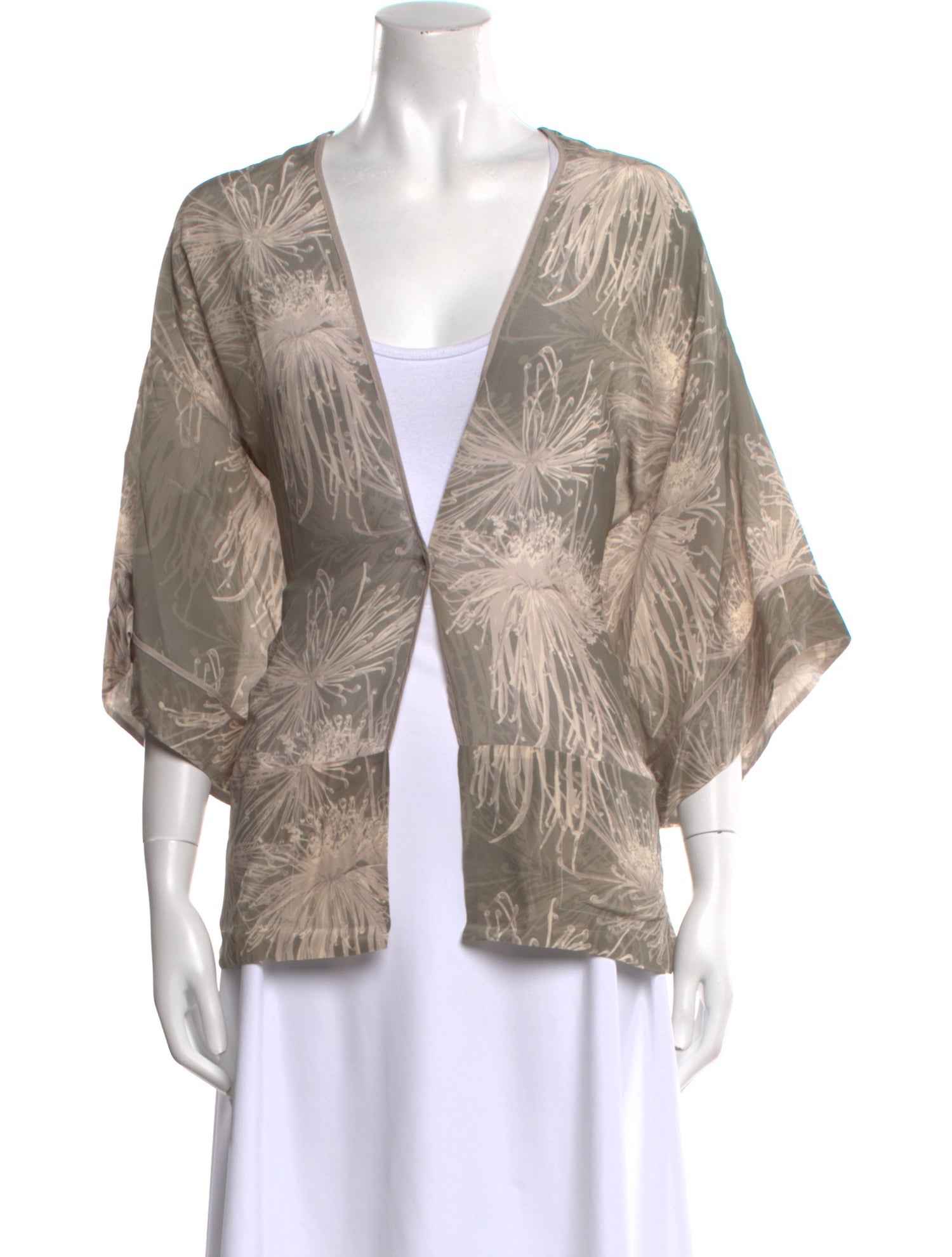 Halston Heritage Silk Printed Sweater