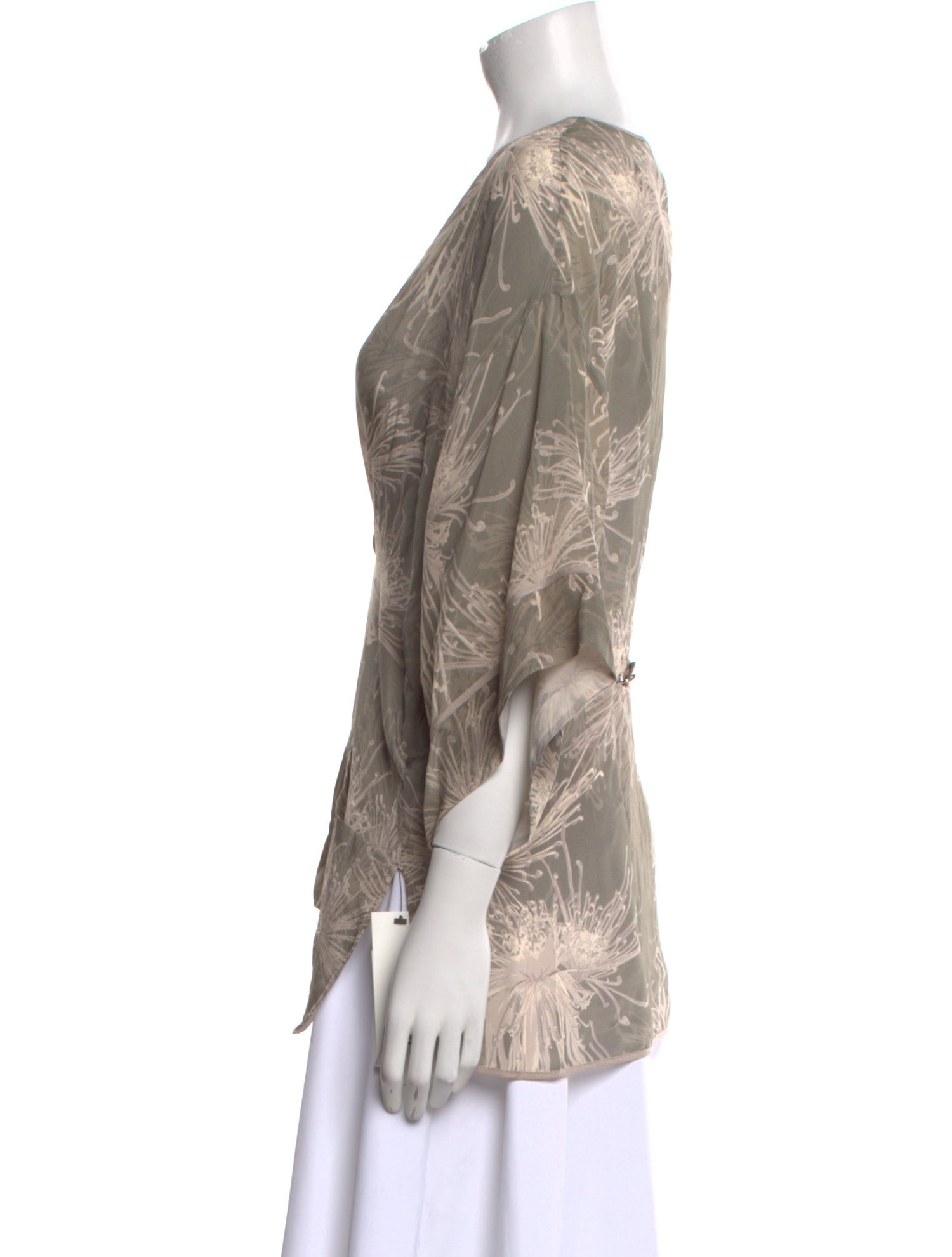 Halston Heritage Silk Printed Sweater