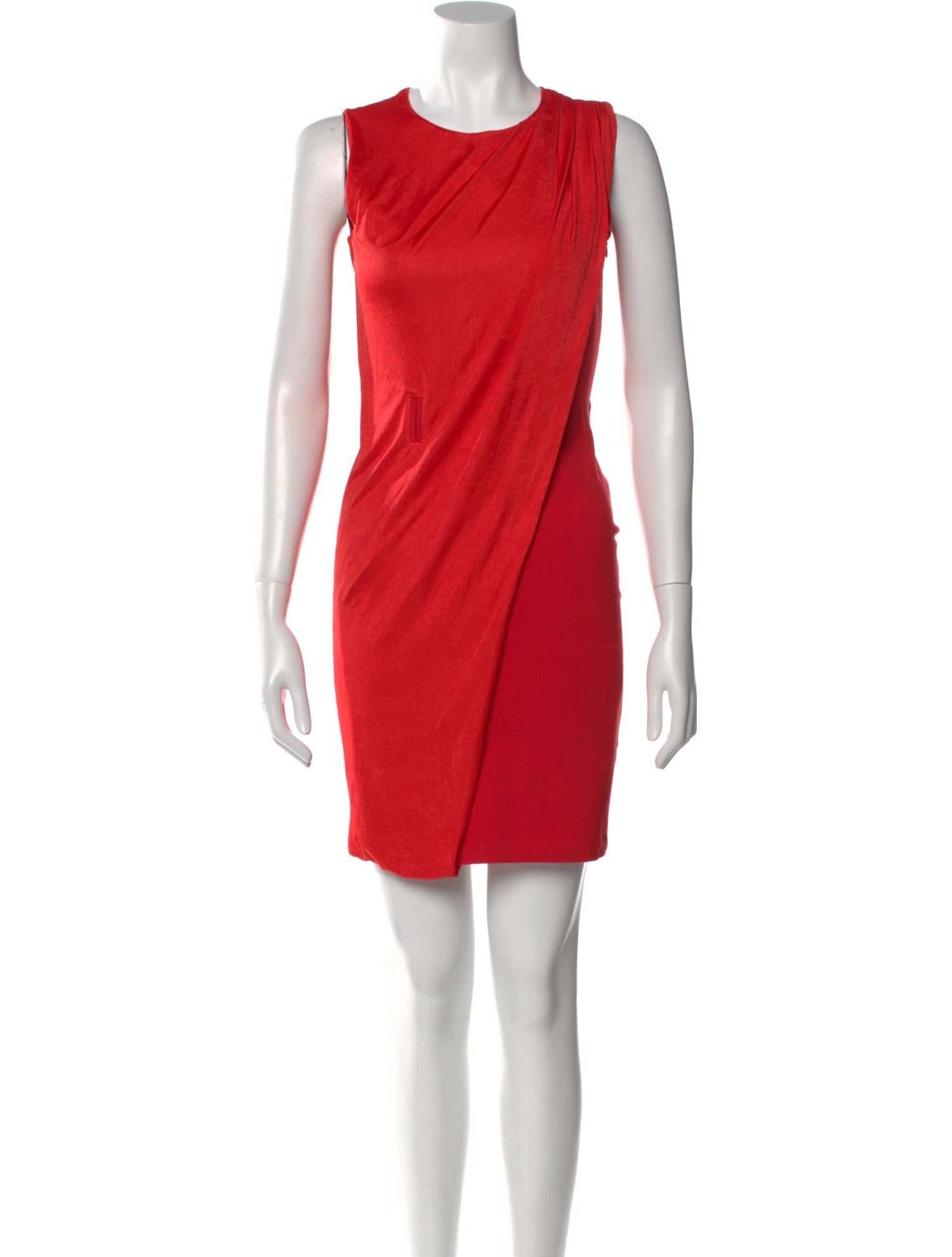 Halston Heritage Crew Neck Mini Dress
