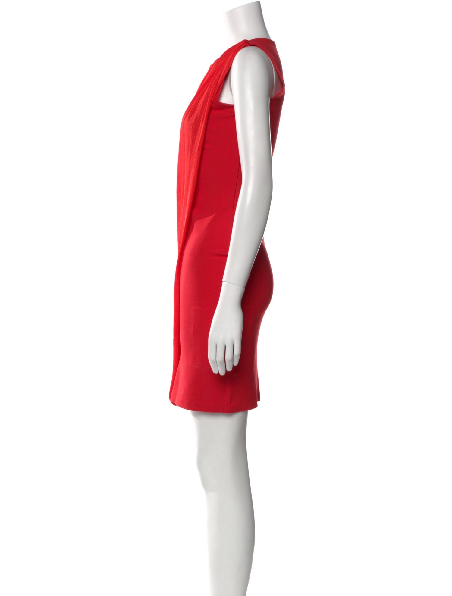 Halston Heritage Crew Neck Mini Dress