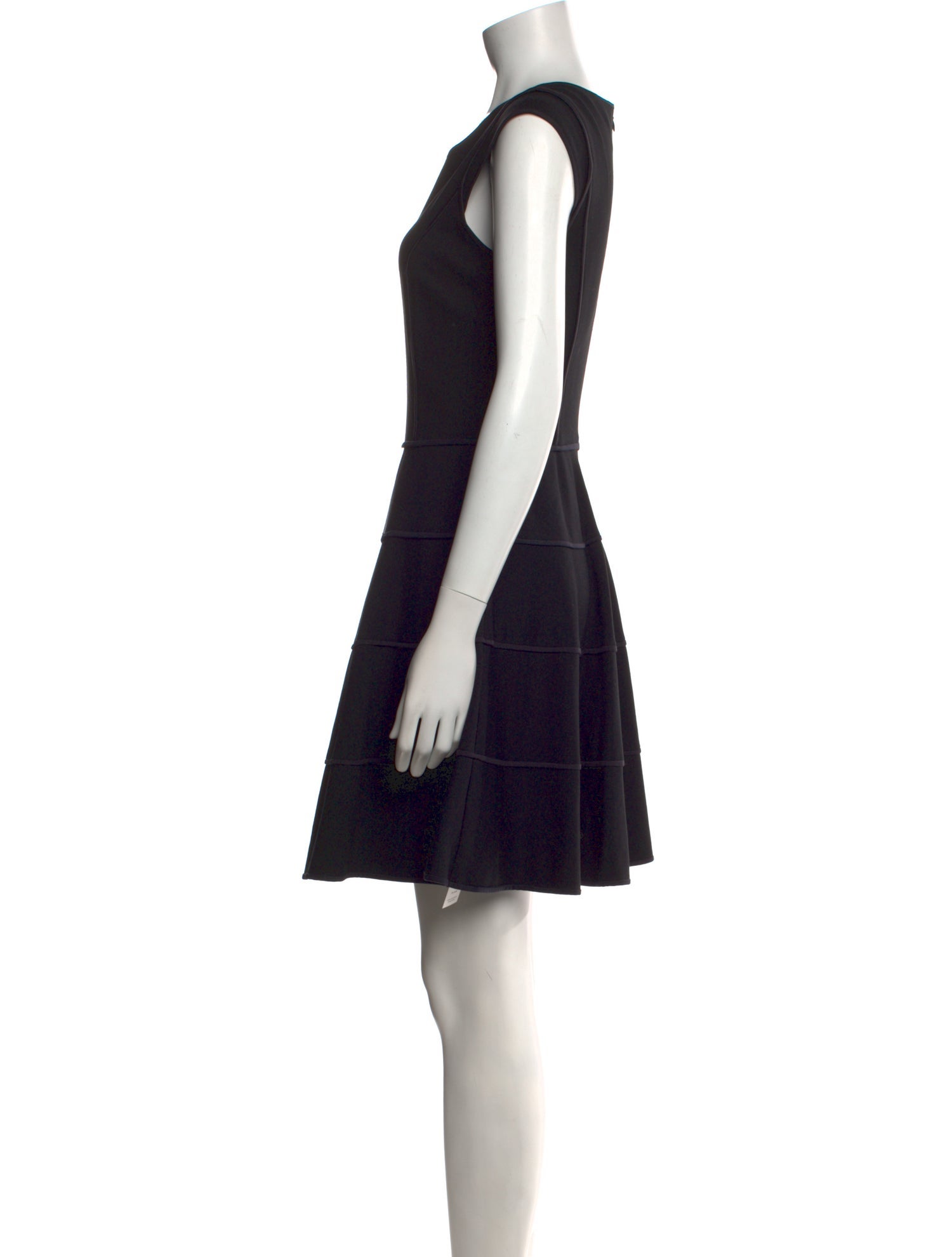 Halston Heritage Scoop Neck Mini Dress