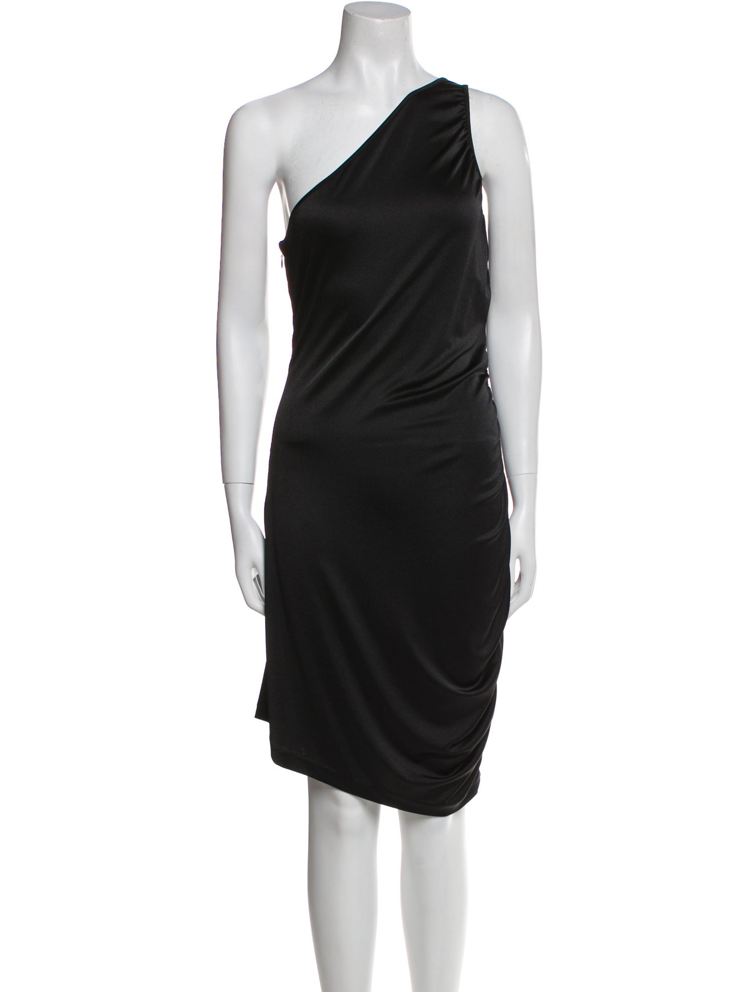 Halston Heritage One-Shoulder Knee-Length Dress