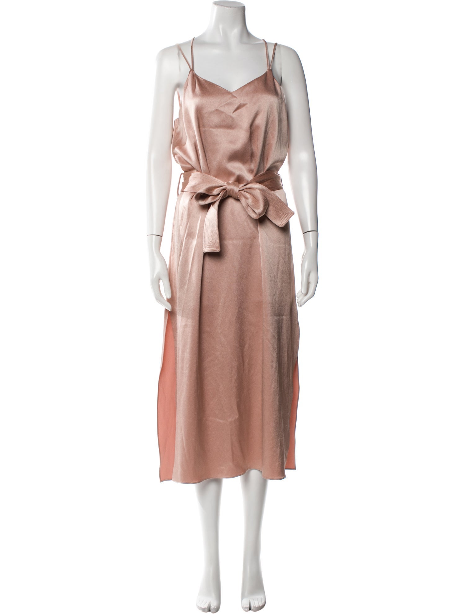 Halston Heritage V-Neck Long Dress