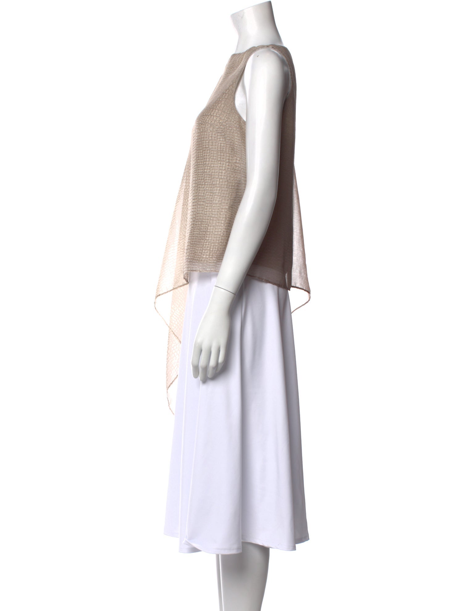 Halston Heritage Bateau Neckline Three-Quarter Sleeve Tunic