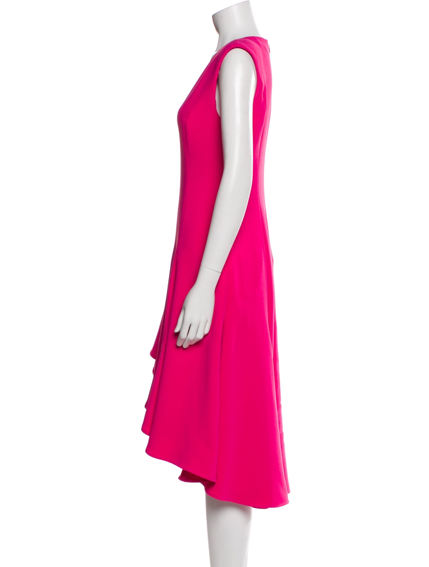 Halston Heritage V-Neck Midi Length Dress