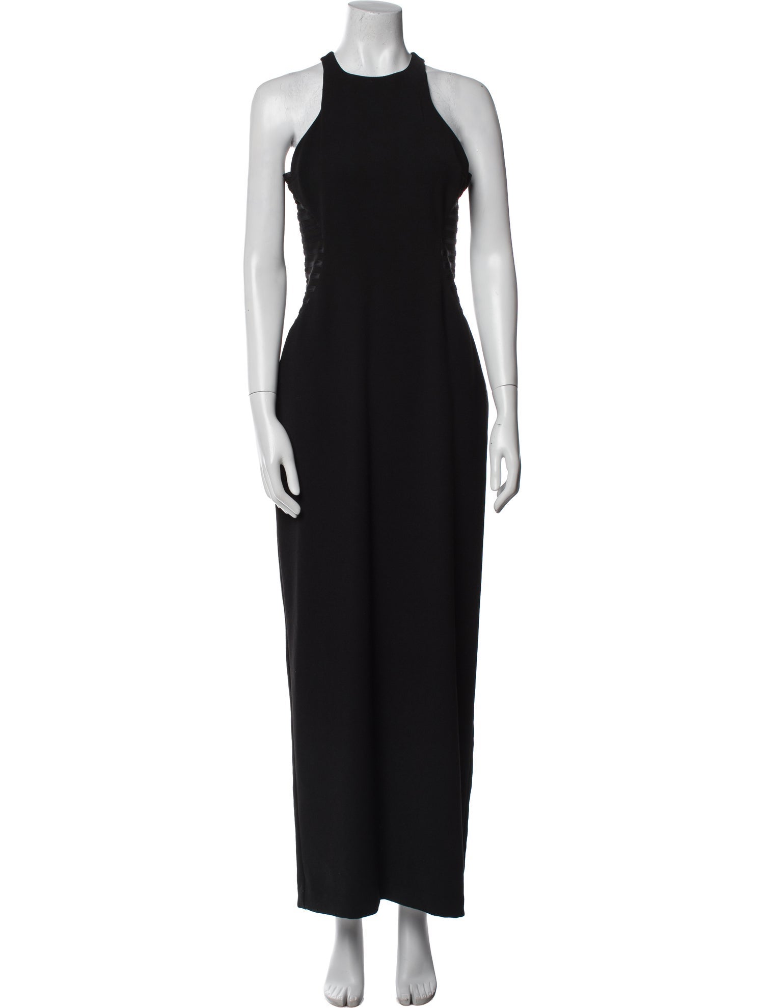 Halston Heritage Crew Neck Long Dress