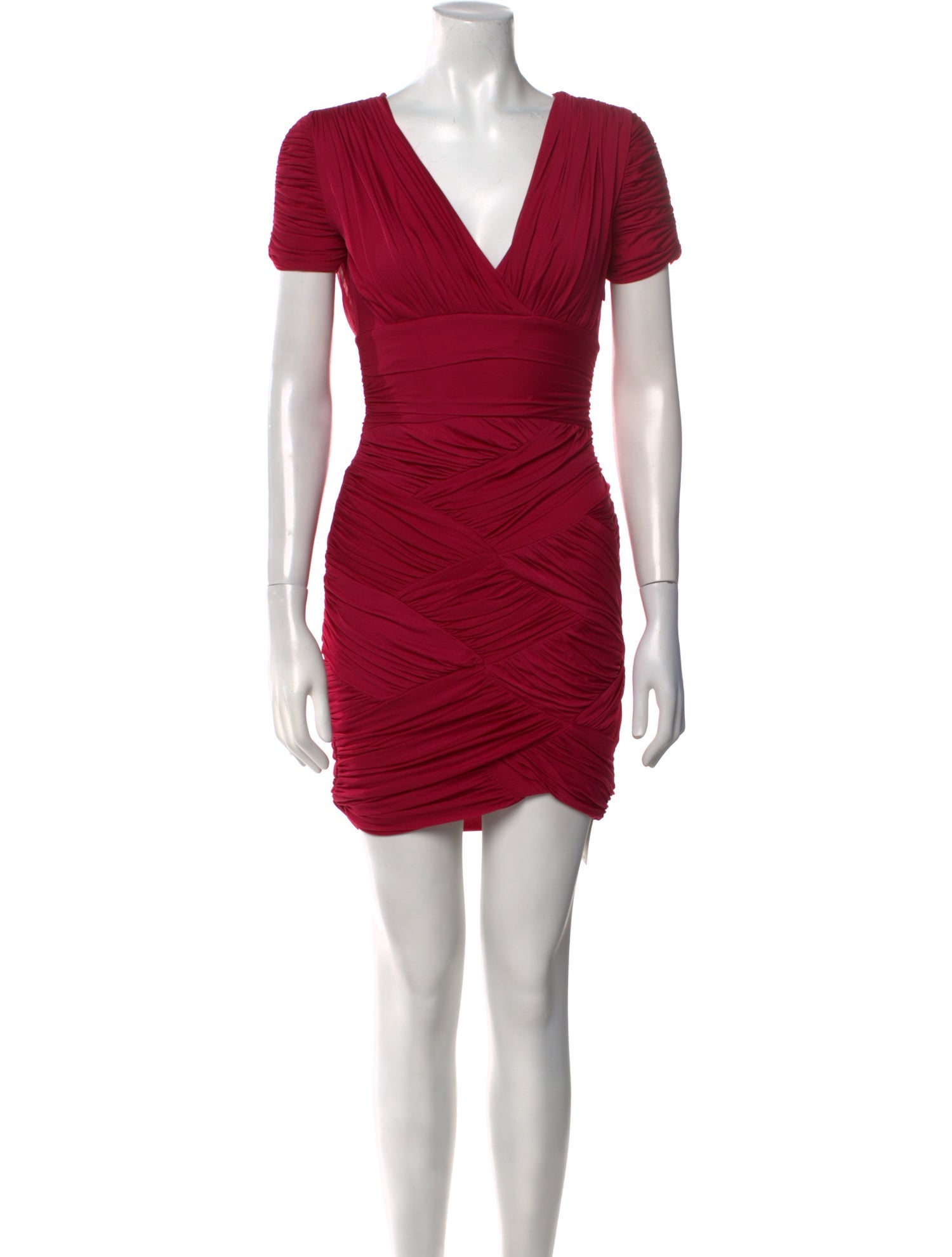 Halston Heritage V-Neck Mini Dress
