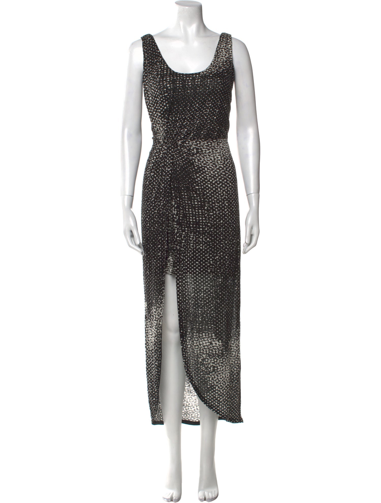 Halston Heritage Linen Long Dress