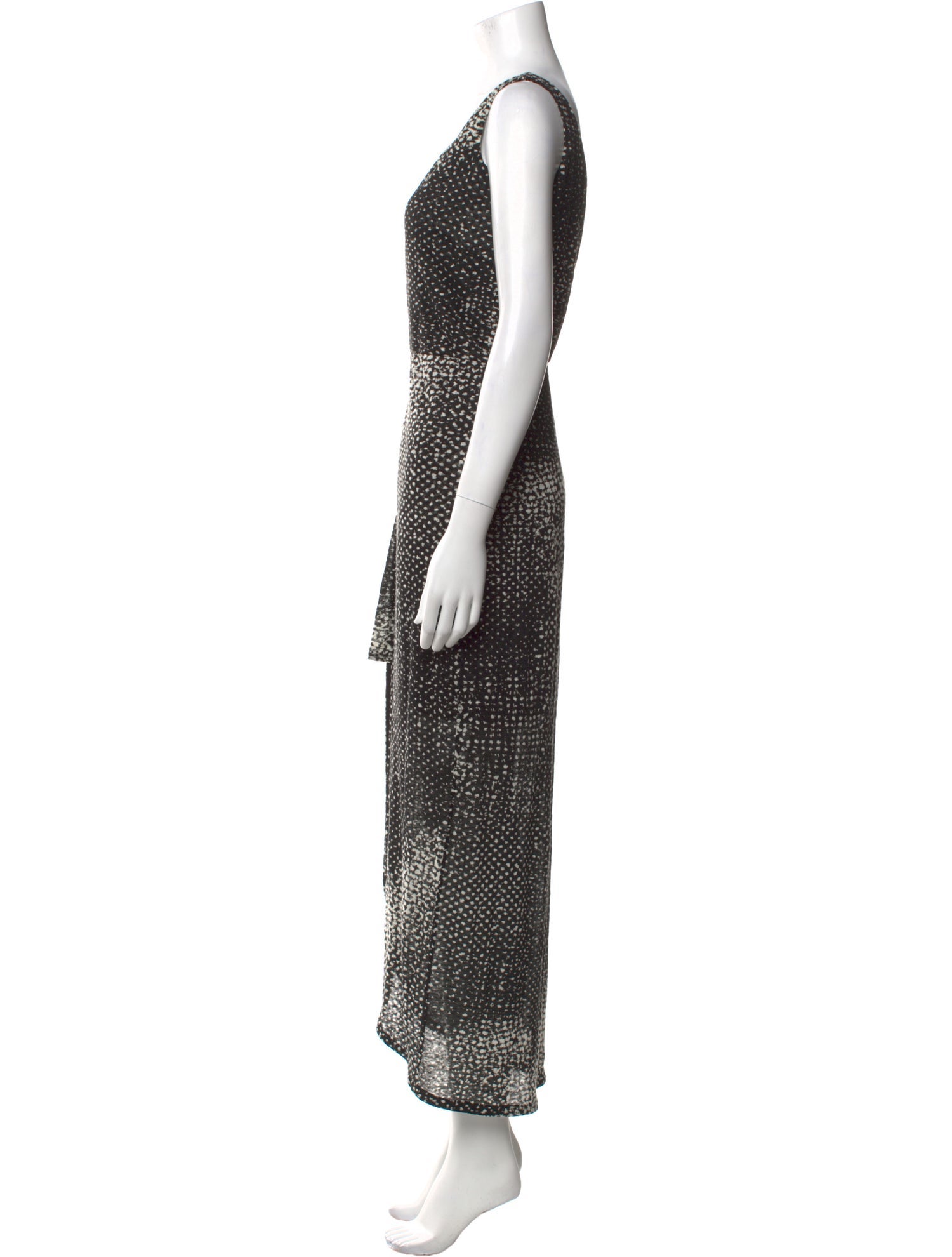 Halston Heritage Linen Long Dress