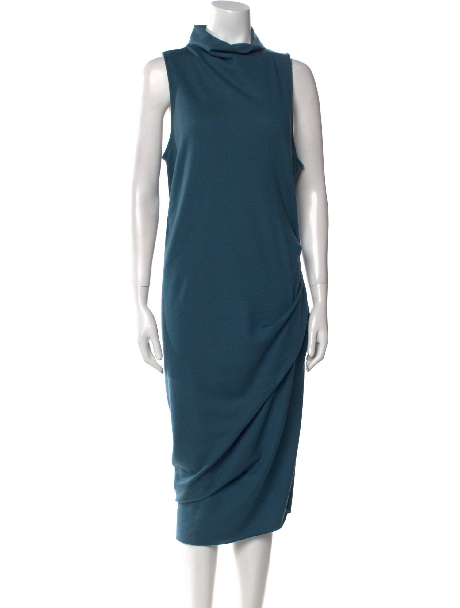 Halston Heritage Wool Midi Length Dress