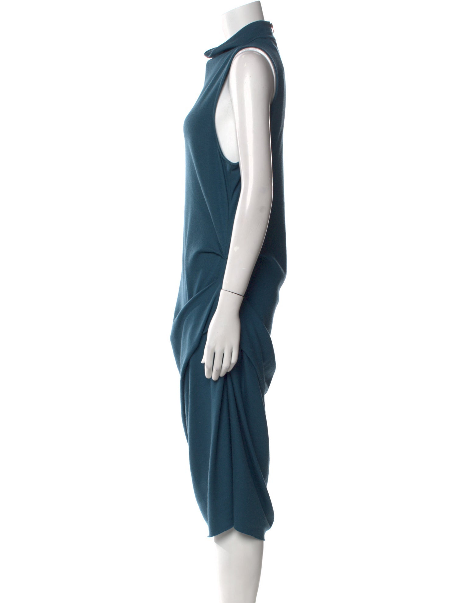 Halston Heritage Wool Midi Length Dress