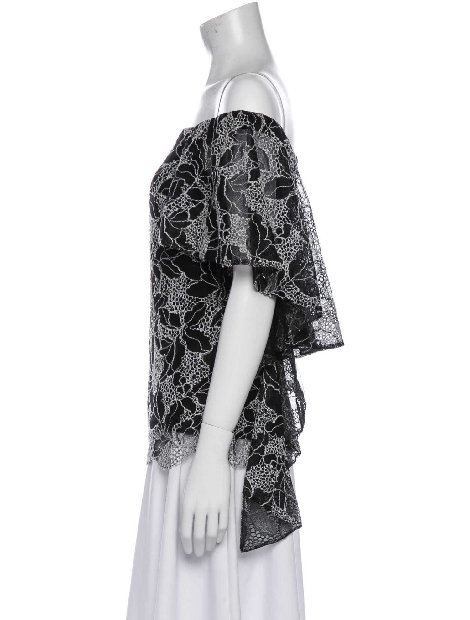 Halston Heritage Printed Off-The-Shoulder Top