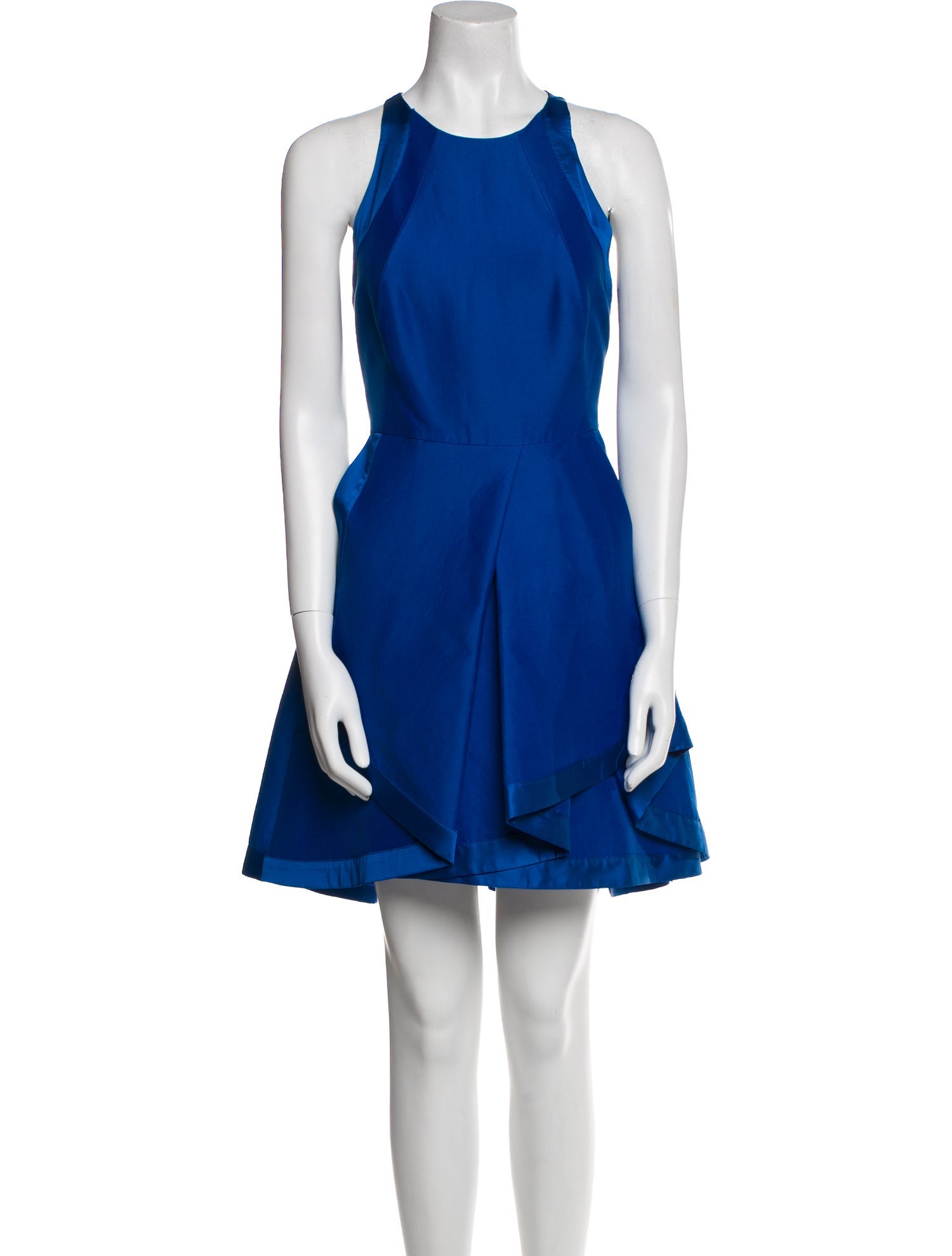 Halston Heritage Crew Neck Mini Dress